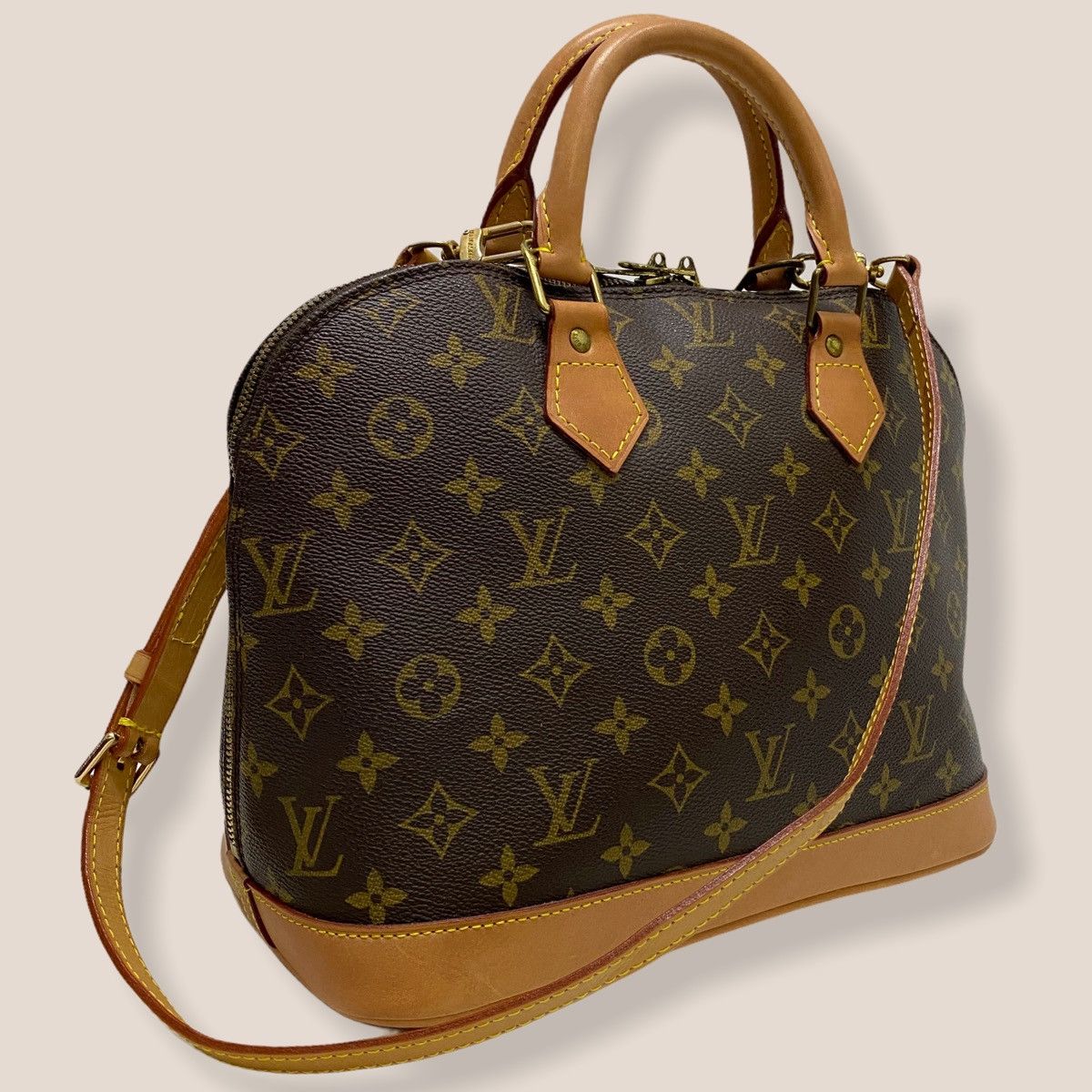 ‼️YES‼️LOUIS VUITTON MONOGRAM ALMA PM HANDBAG WITH LONG STRAP