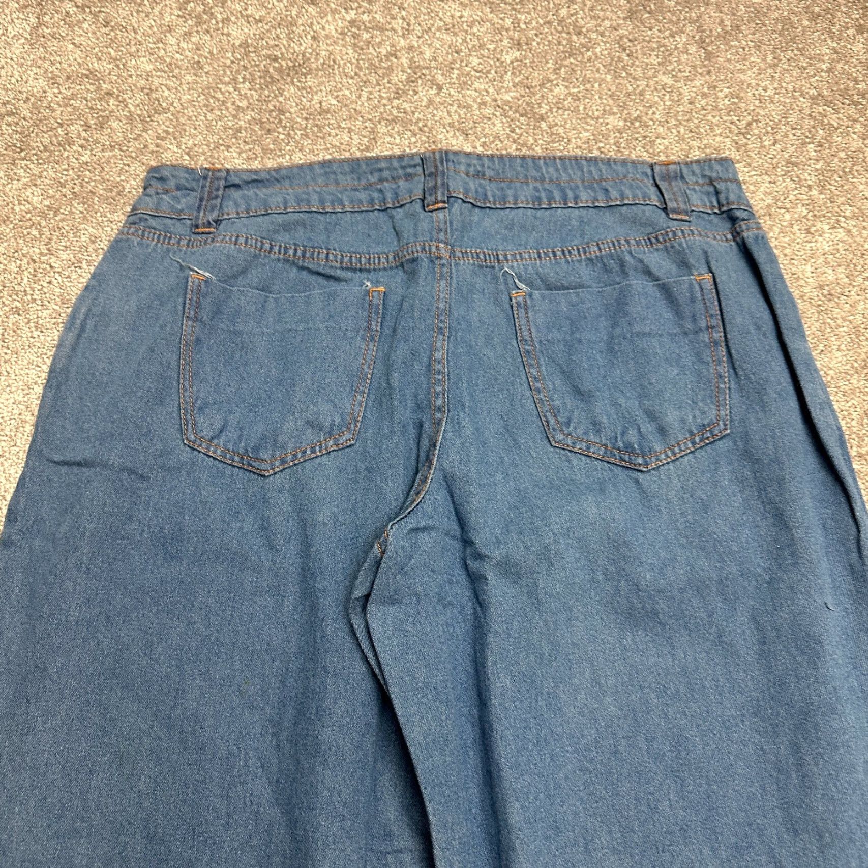 Vintage Woman Within Denim Jeans Womens 18WP Blue Straight Casual NWOT 38x28 Size 40" / US 18 - 3 Thumbnail