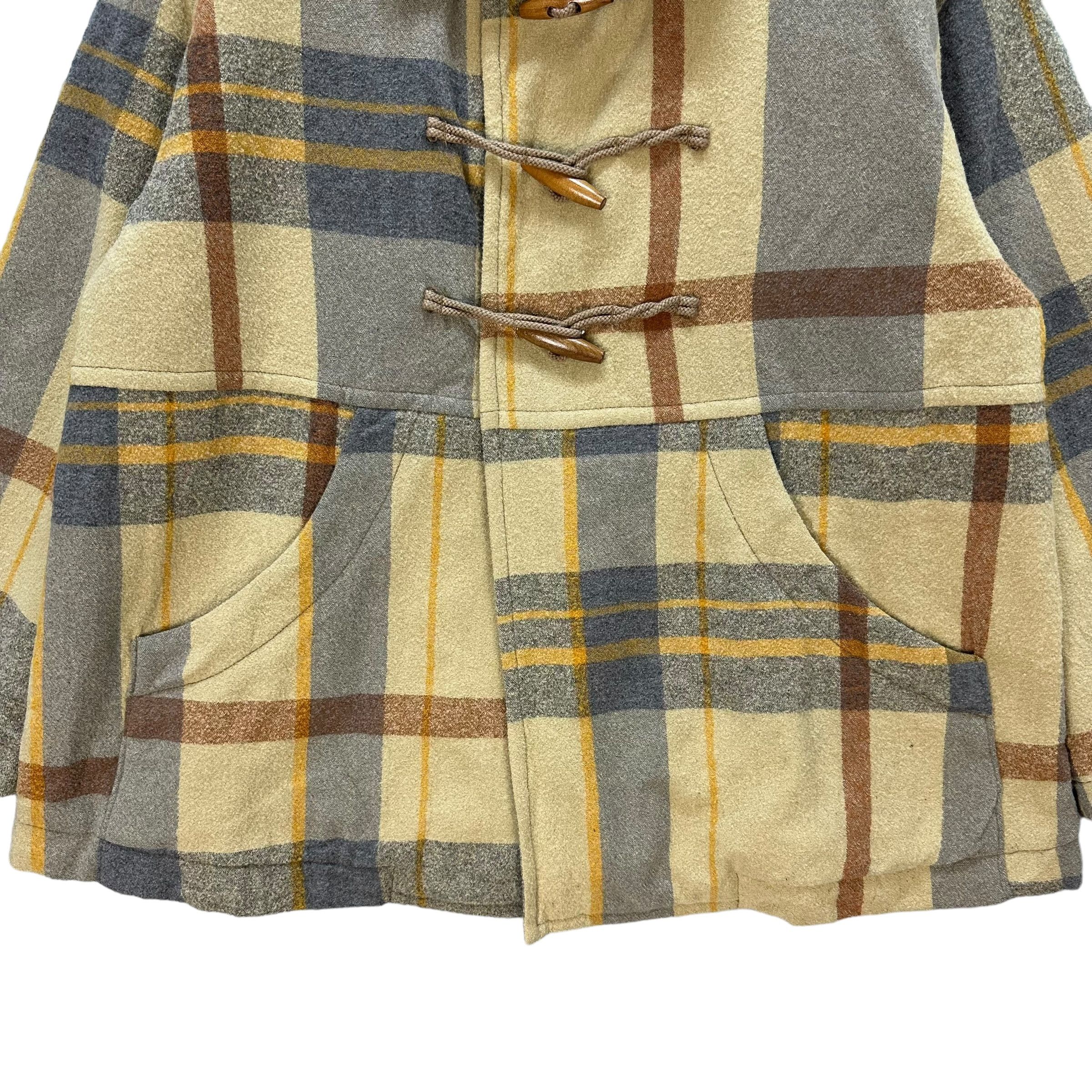 Hai Sporting Gear HAI SPORTING GEAR Checked Toggle Button Wool Coat #A36-0836 Size US M / EU 48-50 / 2 - 3 Thumbnail