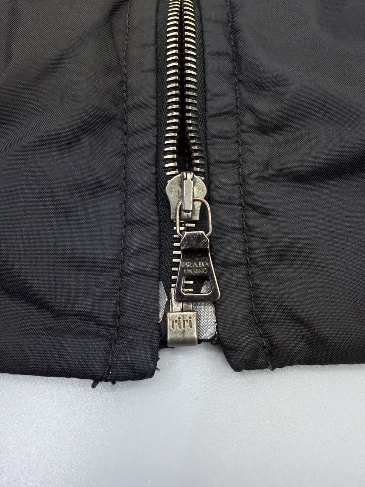 Prada 🔥Archived🔥90s PRADA Padded Dyed Sheep Fur Black Nylon Bomber Size US M / EU 48-50 / 2 - 14 Thumbnail