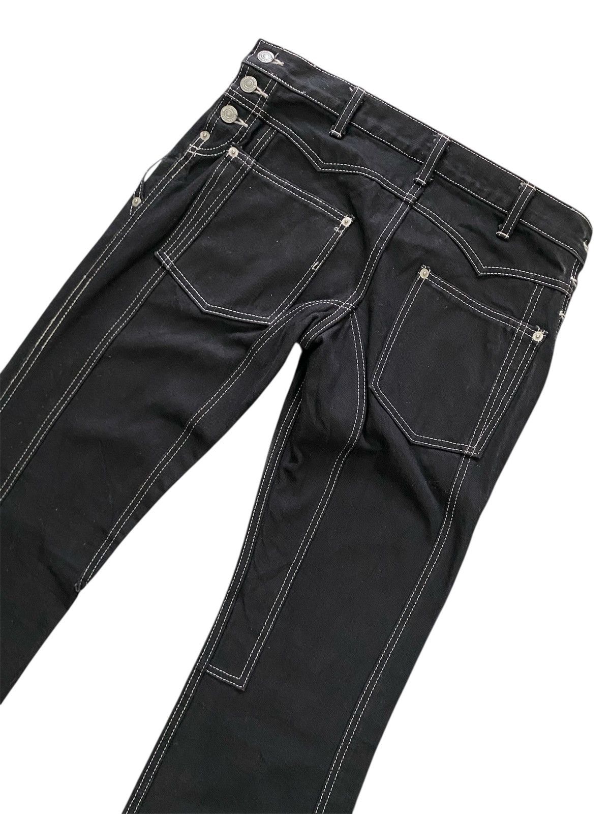 Japanese Brand Of The Neige Style Flare Jeans Black Y2K Archival Japs Denim Size US 32 / EU 48 - 5 Thumbnail