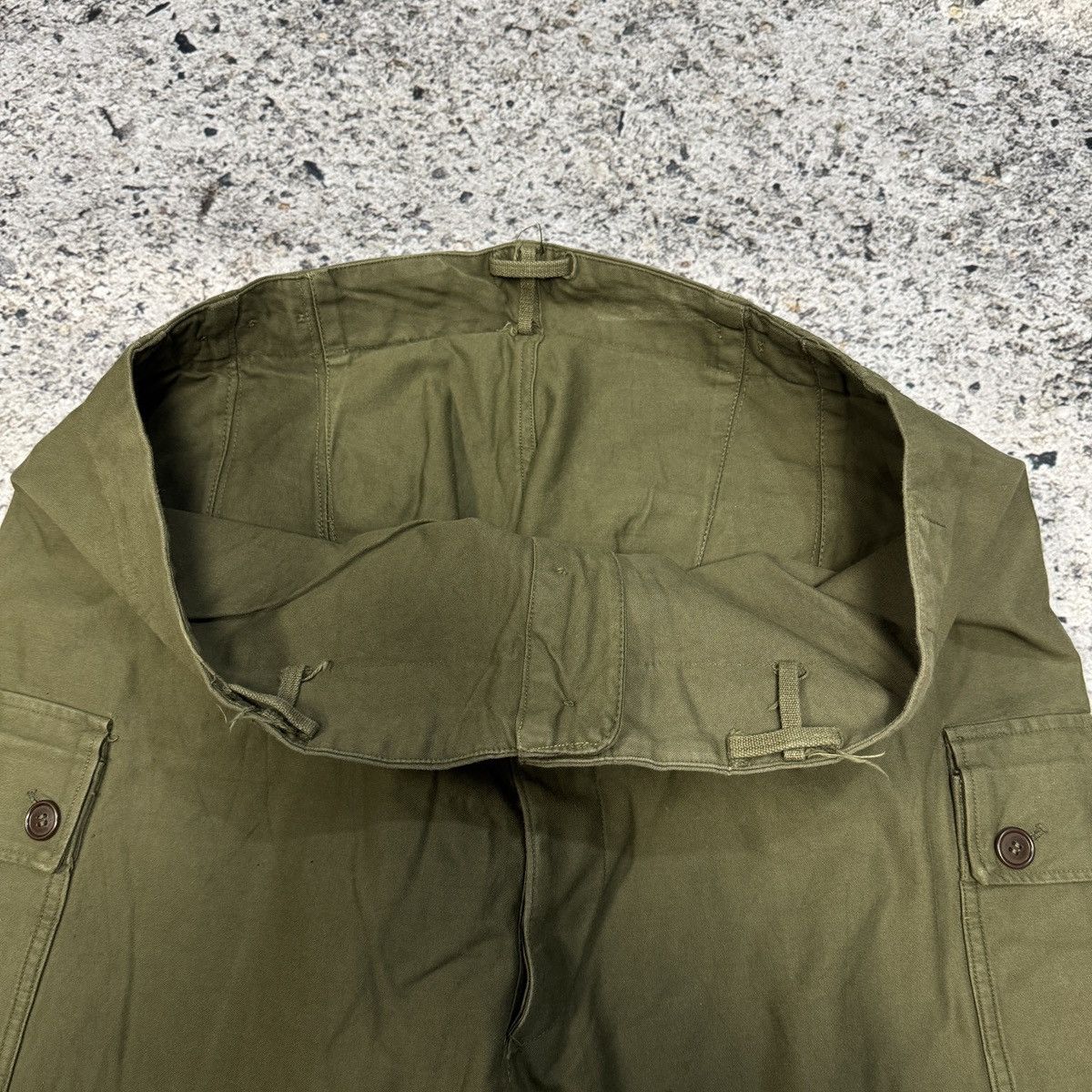 Vintage 60s Dutch Army Heavyweight Wide Leg Canvas Cargo Pants Size US 40 / EU 56 - 15 Thumbnail