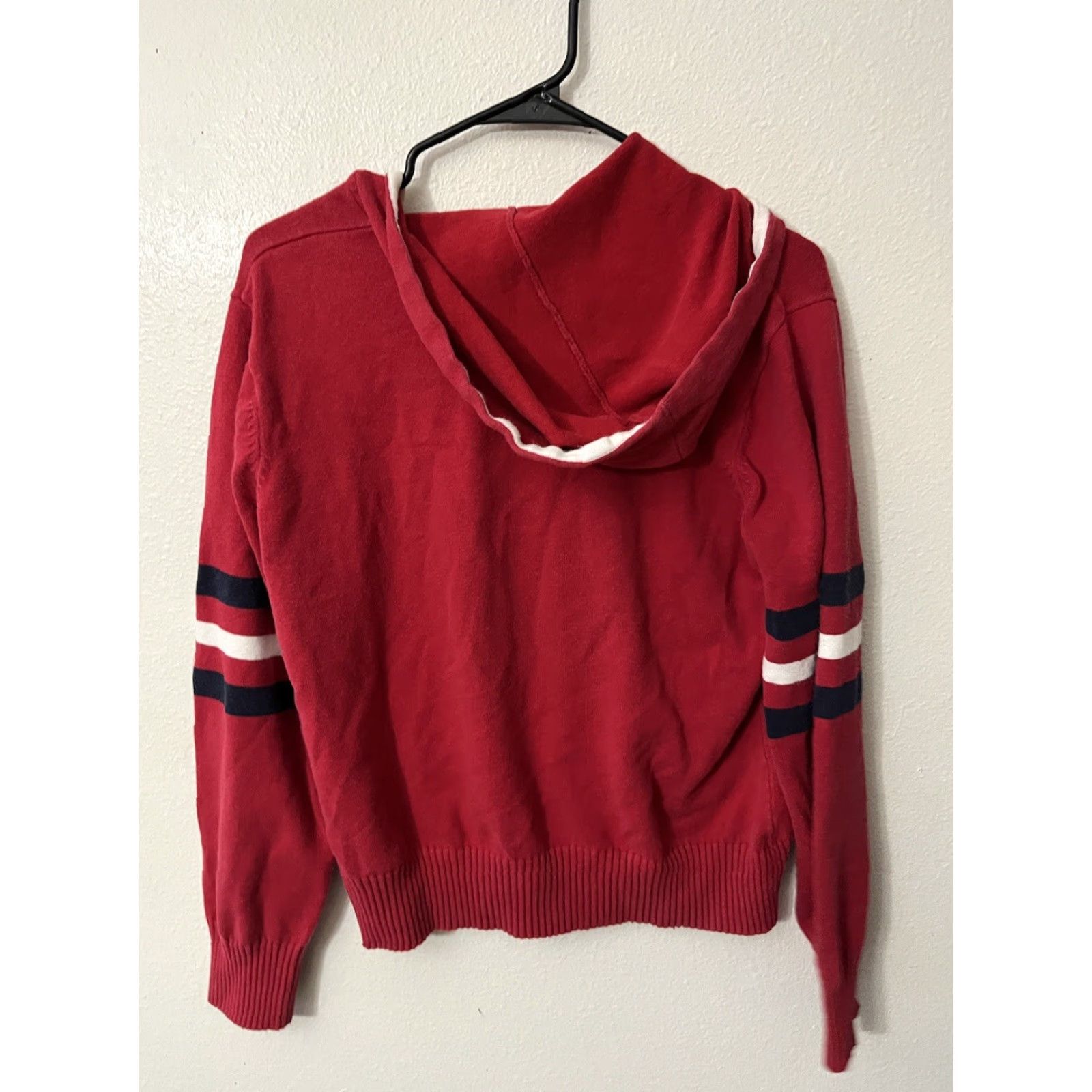 Vintage US Polo Assn. Womens Plus 2X Red Hoodie Activewear 1/4 Zip Pullover Size XXL / US 16-18 / IT 52-54 - 2 Thumbnail