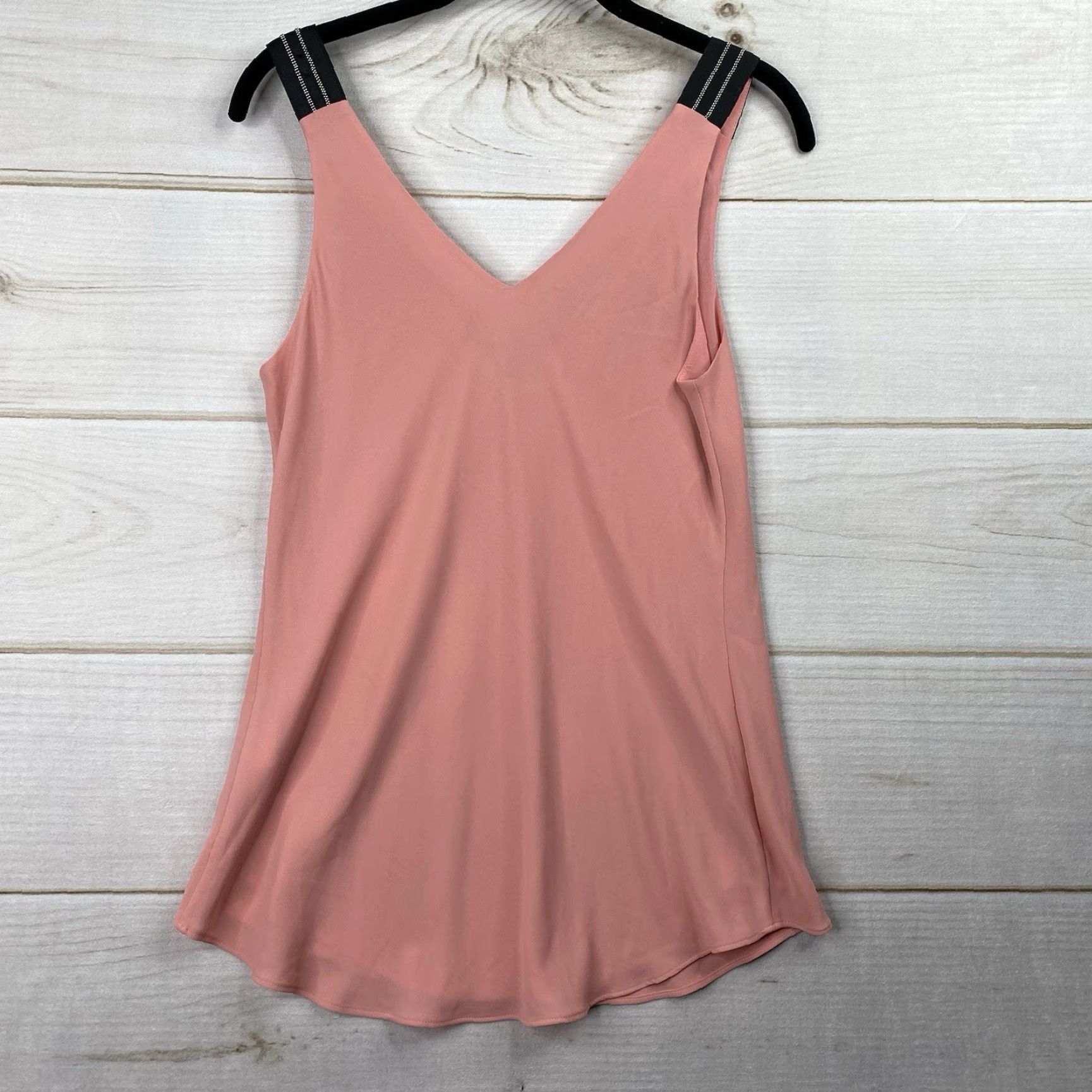 White House Black Market White House Black Market Blouse S Peach Studded Shoulder Sleeveless Draped Boho Size S / US 4 / IT 40 - 8 Thumbnail