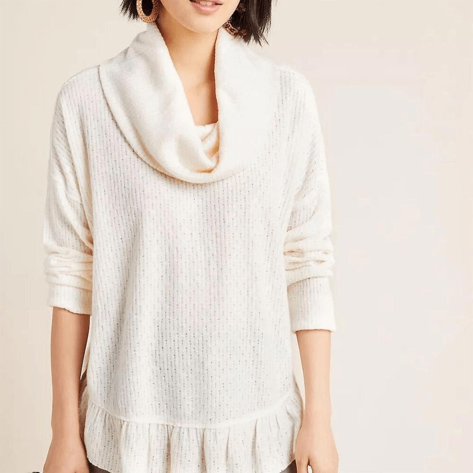 Marvel Comics Maeve Ivory Ruffled Hacci Pullover Sweater S anthologie Size S / US 4 / IT 40 - 1 Thumbnail
