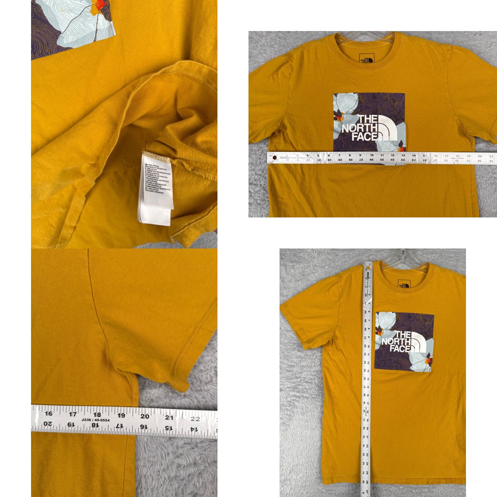 The North Face The North Face Shirt Men Medium Yellow Floral Short Sleeve Crew Neck 100% Cotton T-Shirt Size US M / EU 48-50 / 2 - 8 Thumbnail