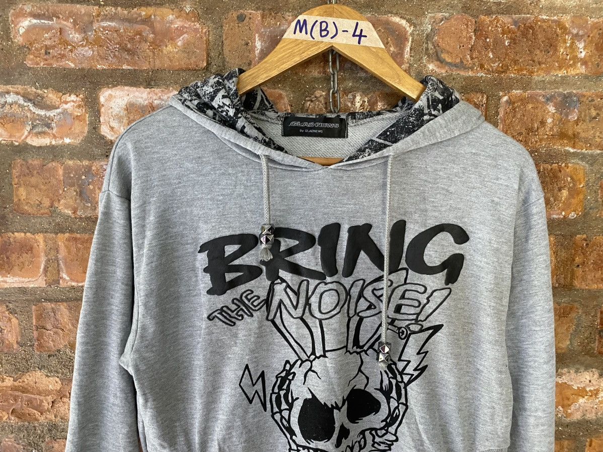 Hysteric Glamour × If Six Was Nine × Japanese Brand Vtg Glad News Japan Punk Bring the noise hoodie crop Size S / US 4 / IT 40 - 3 Thumbnail
