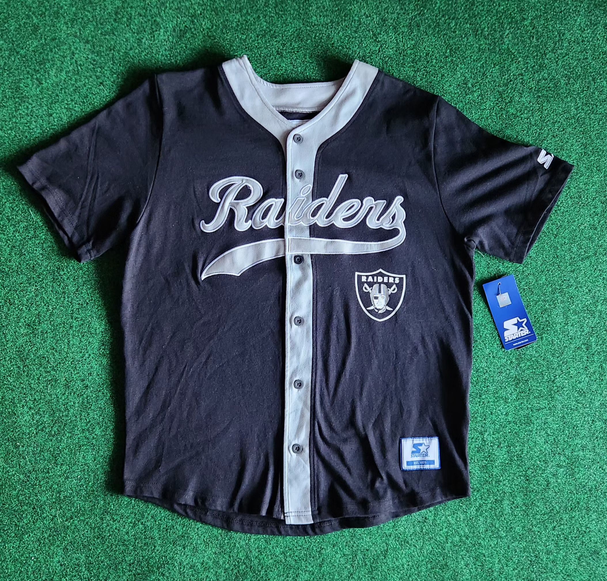 Starter × Vintage Los Angeles Raiders Baseball Starter Jersey Size Large Size US L / EU 52-54 / 3 - 1 Thumbnail