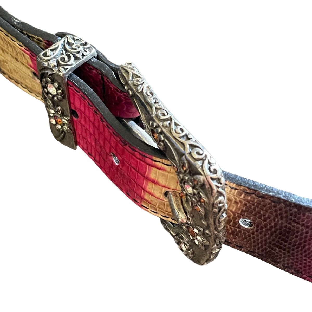 Hysteric Glamour × Japanese Brand × Le Grande Bleu (L.G.B.) Y2K Marquistone X Post & Co Rhinestones Alligator Belt Size ONE SIZE - 6 Thumbnail