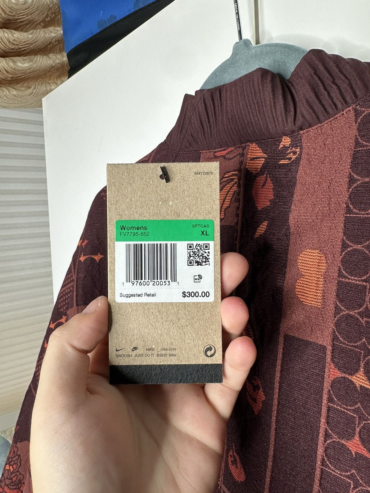 Nike Nike Naomi Osaka Jacquard Button Jacket Burgundy Sz XL Size XL / US 12-14 / IT 48-50 - 3 Thumbnail