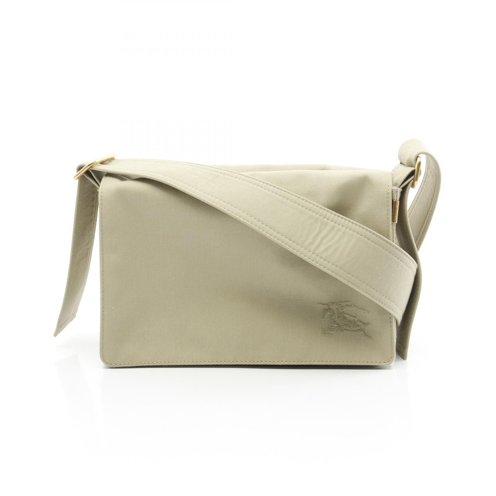 Burberry Trench Crossbody Bag Night Embroidery Shoulder Canvas Khaki Beige in Green, Women's