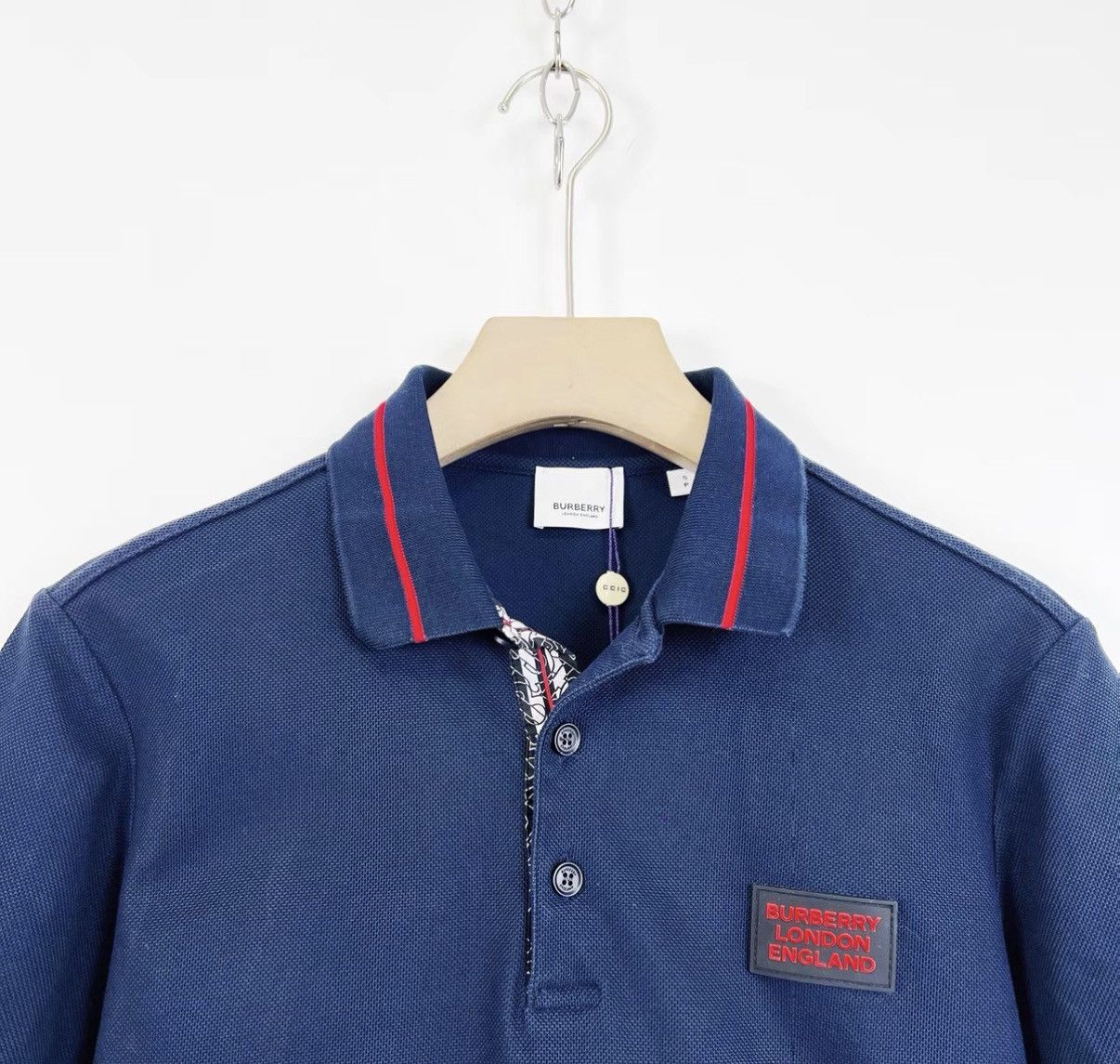 Burberry Burberry Navy Blue Logo Patch Short Sleeve Polo Shirt K12 Size US S / EU 44-46 / 1 - 3 Thumbnail
