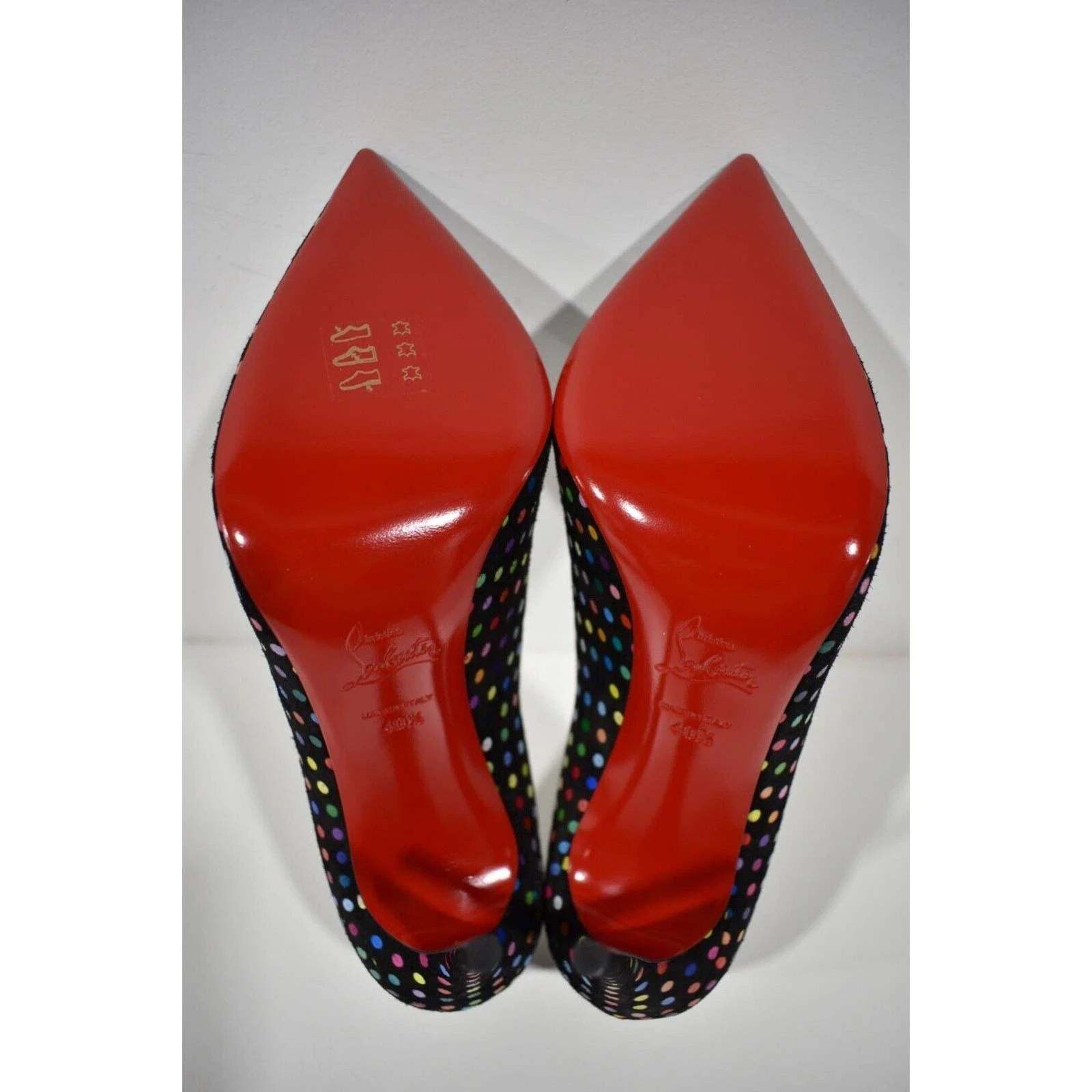 Christian Louboutin Christian Louboutin Hot Chick 100 Black Suede Multi Size US 10.5 / IT 40.5 - 12 Thumbnail
