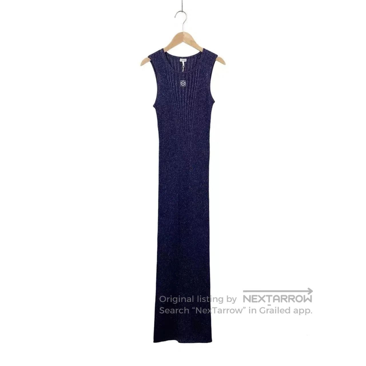 Loewe sleeveless knitted dress with logo. Size M / US 6-8 / IT 42-44 - 1 Thumbnail