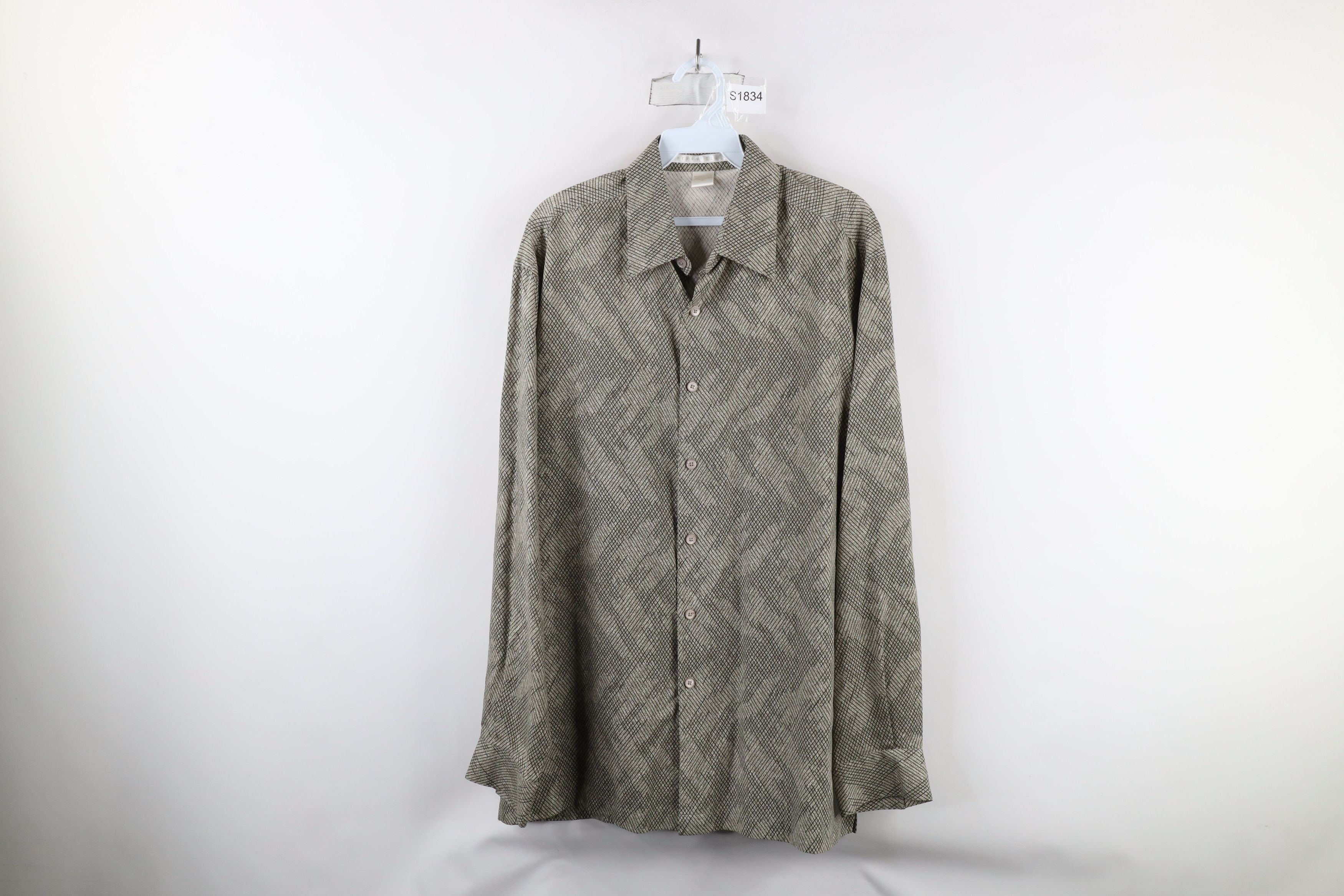 Vintage Vintage 90s Streetwear Cross Hatch Long Sleeve Button Shirt Size US M / EU 48-50 / 2 - 1 Thumbnail