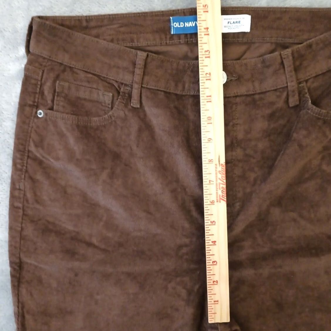 Old Navy Old Navy Pants Womens 14P Brown Flared Corduroy 33x28.5 High Rise Pockets Chino Cotton Blend Vintage: No Regular Petite Women Mens Girls Size 36" / US 14 / IT 50 - 4 Thumbnail