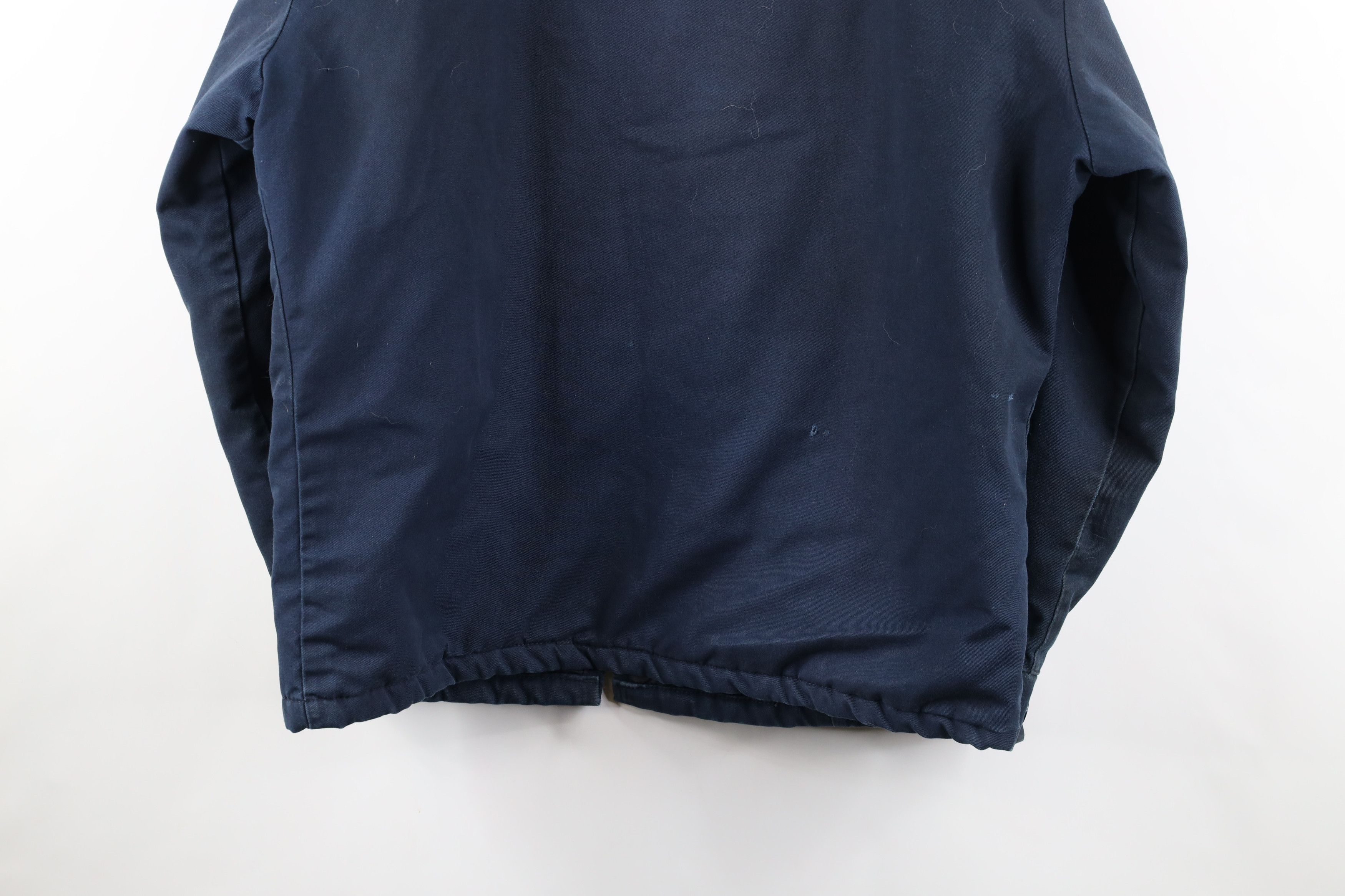 Vintage Vintage 90s Streetwear Quilted Work Mechanic Jacket Blue Size US L / EU 52-54 / 3 - 17 Thumbnail
