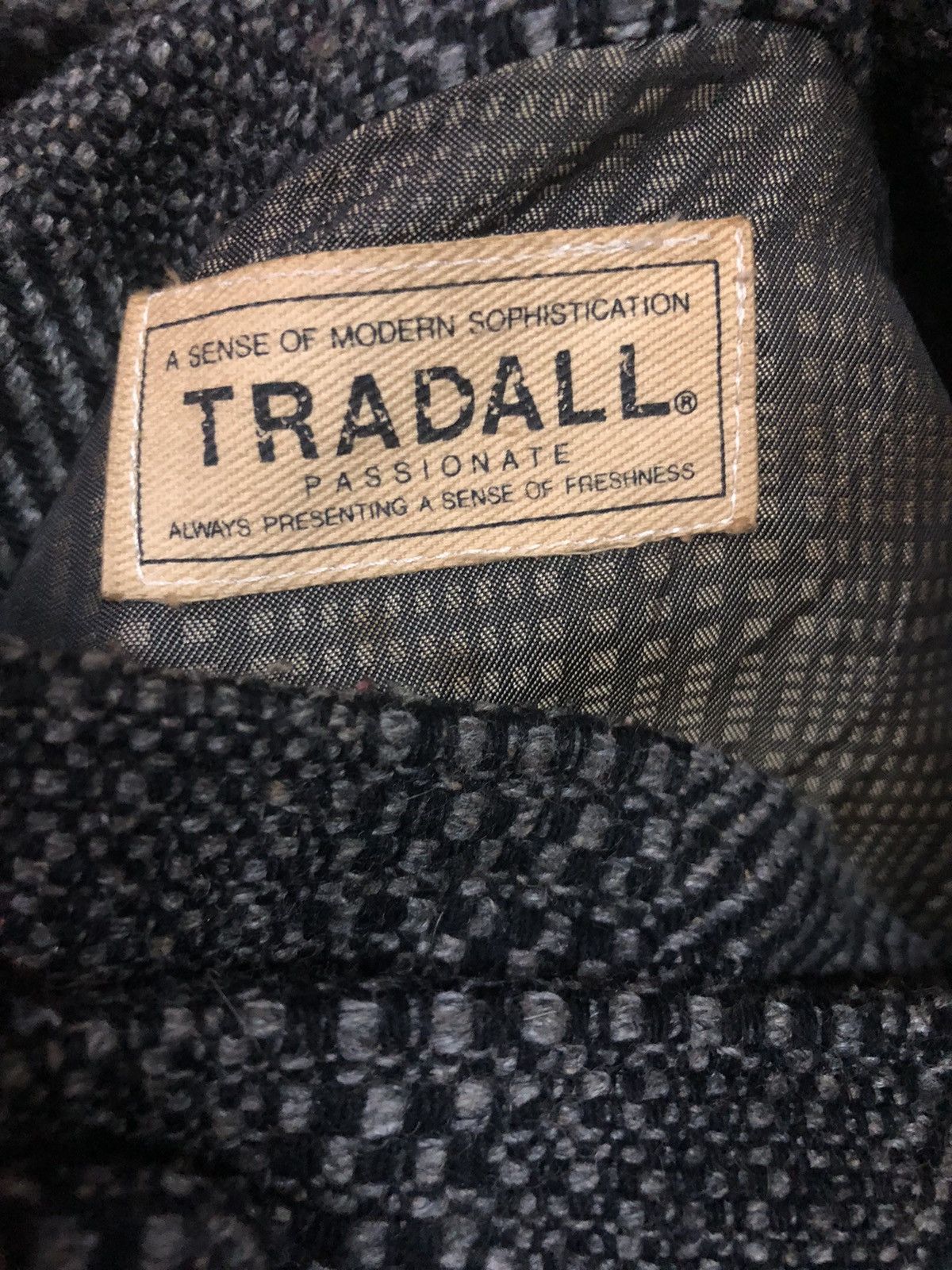 Japanese Brand × Vintage Vintage Tradall Wool avant garde design Bomber jacket Size US M / EU 48-50 / 2 - 3 Thumbnail