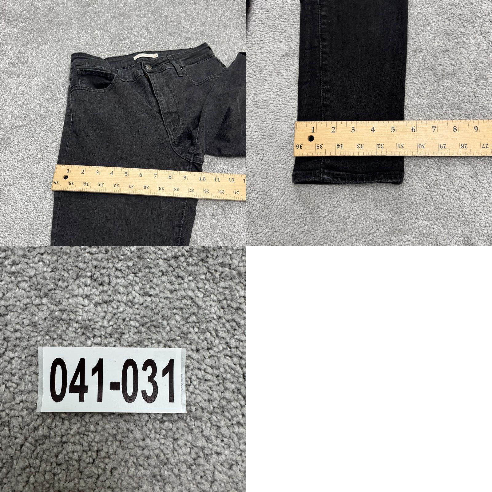 Levi's Levi's 721 High Rise Skinny Jeans Womens 29x28 Black Denim Stretch Comfort 5-Pocket Logo Jeans Size 29" - 10 Thumbnail