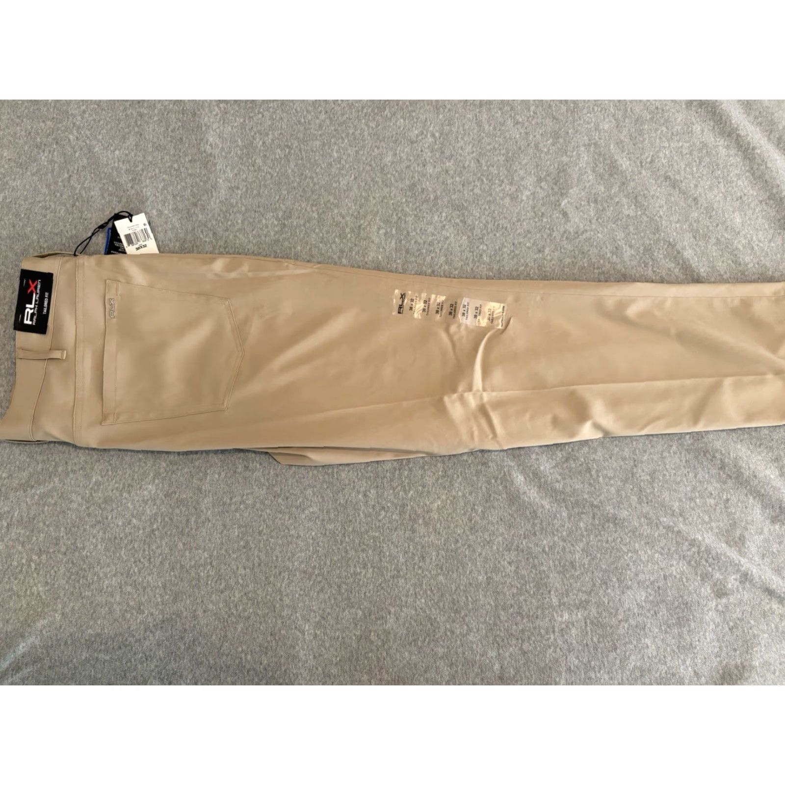 RLX Ralph Lauren RLX Ralph Lauren Golf Pants Khaki Mens 38x32 Tailored Fit NWT Beige Solid Flat Front Polyester Elastane Mens Golf Pants 38x32 NWT Size US 38 / EU 54 - 7 Thumbnail