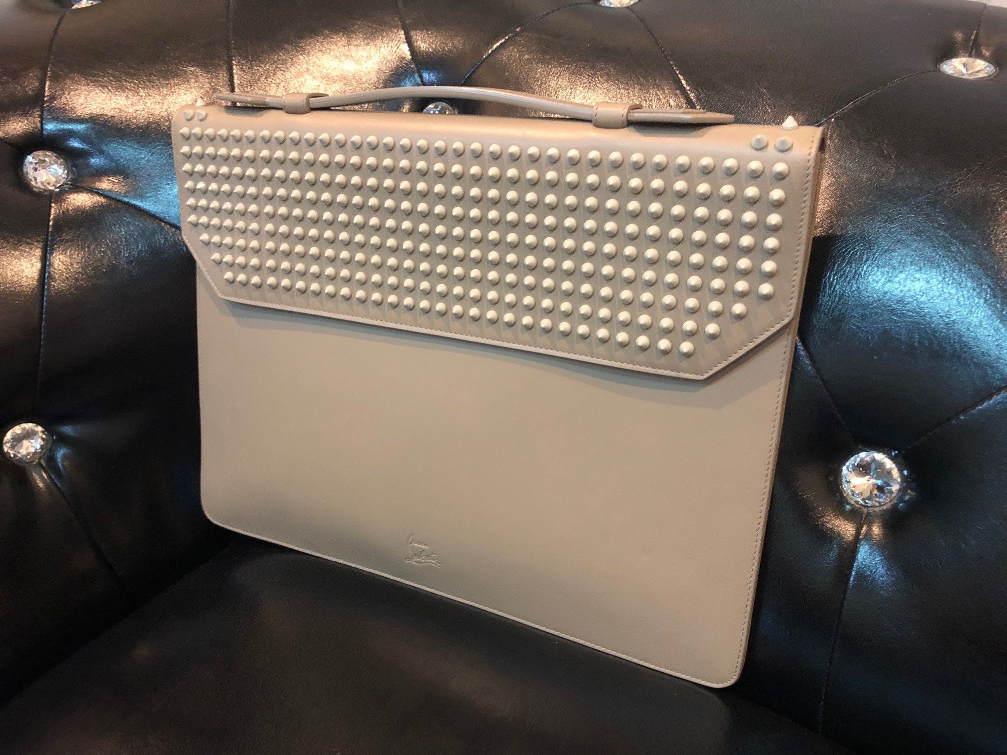 Christian Louboutin Christian Louboutin Spiked Leather Briefcase Size ONE SIZE - 4 Thumbnail