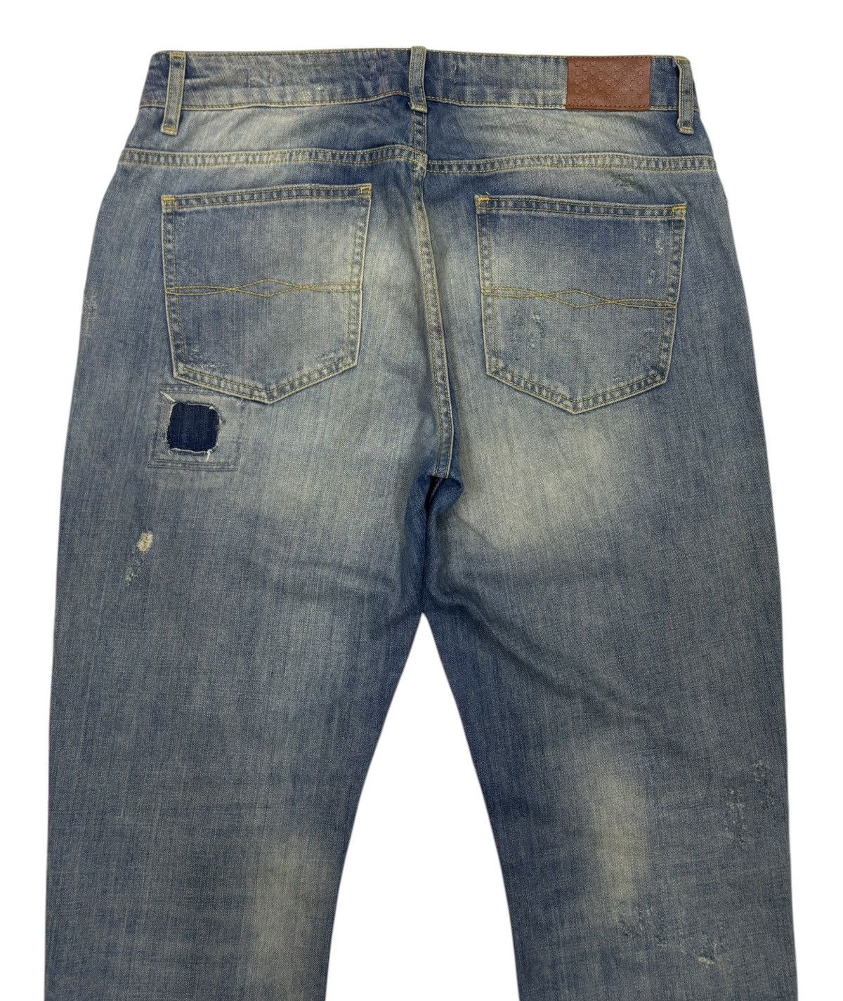 If Six Was Nine VINTAGE DISTRESSED DENIM ZARA BAGGY WIDE JEANS Size US 34 / EU 50 - 4 Thumbnail