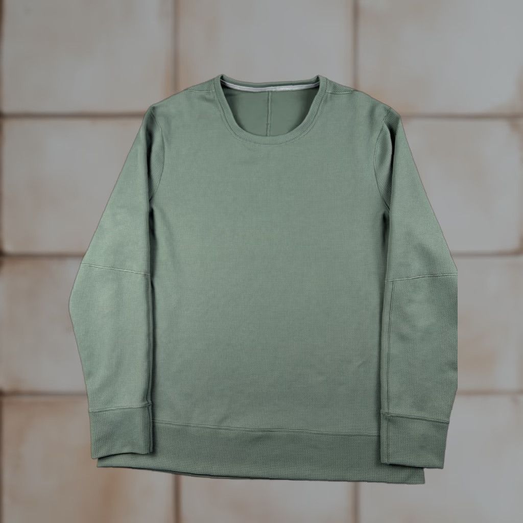Lululemon Lululemon Shirt Mens Large Green Long Sleeve Waffle Thermal Crewneck Athletic Size US L / EU 52-54 / 3 - 1 Thumbnail