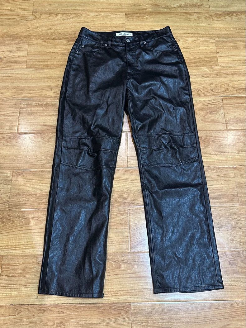 Our Legacy Our Legacy size31 Motorcycle leather trousers Size US 31 - 1 Thumbnail