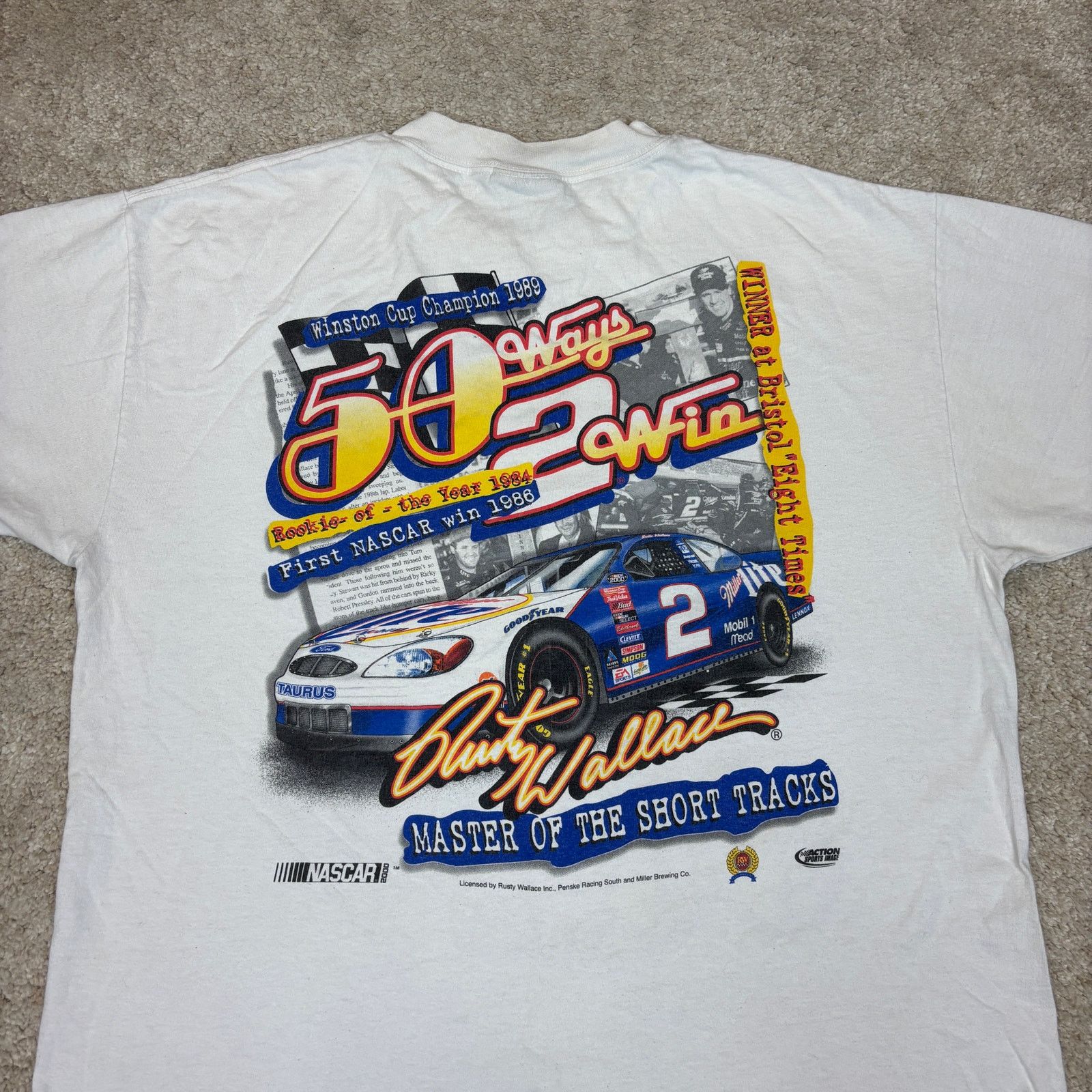 Chase Authentics Vintage y2k Nascar Rusty Wallace T Shirt Men's Large Chase Size US L / EU 52-54 / 3 - 4 Thumbnail