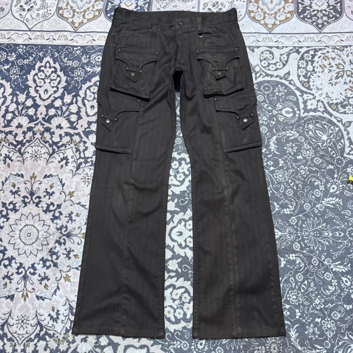 HIDEAWAYS Hideaways Nicole Pinstriped Cargo Pants Flare Size US 34 / EU 50 - 16 Thumbnail