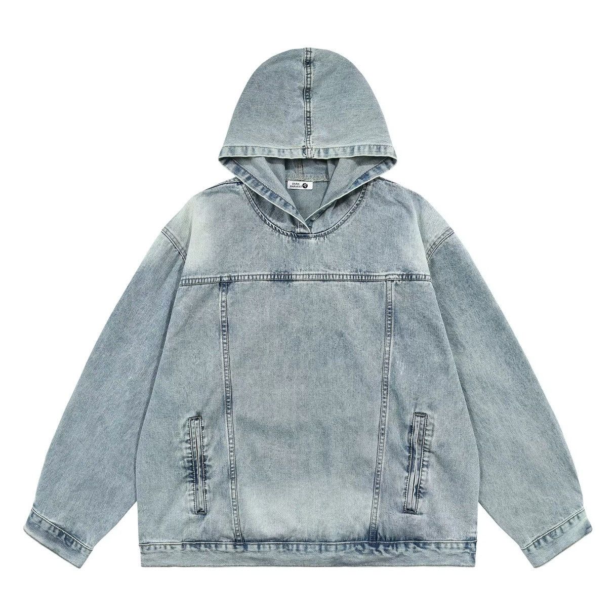 Japanese Brand × Vintage Y2K Oversized Hood Distressed Denim Pockets Hoodie Size US XL / EU 56 / 4 - 3 Thumbnail