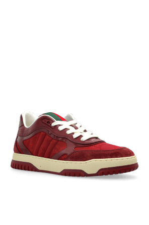 Gucci oc11z0526 Women's Gucci Re-Web Sneakers in Burgundy Size US 9.5 / IT 39.5 - 4 Thumbnail