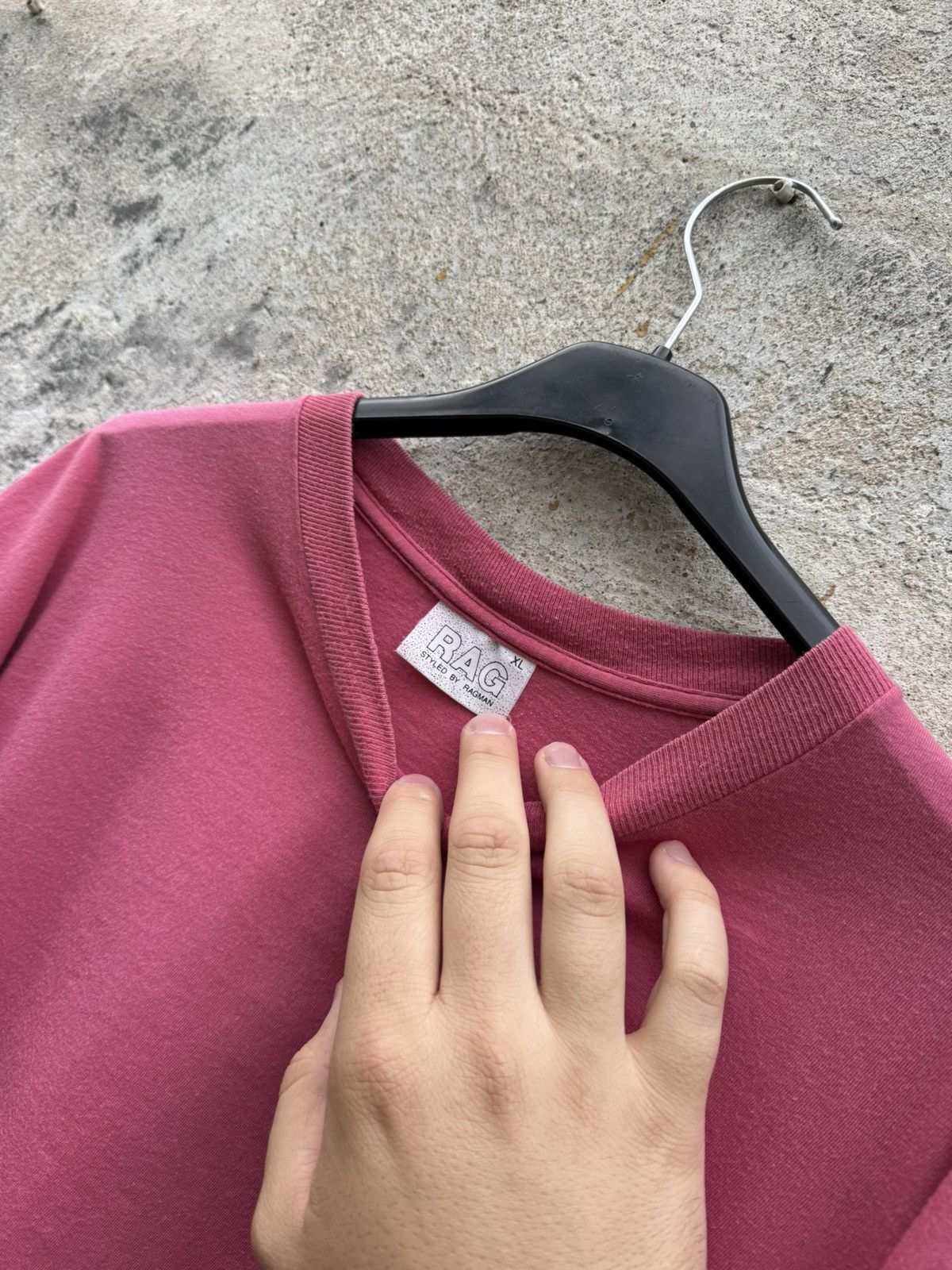 Japanese Brand Vintage Pink Blank Tee Single stitch 90s japanese basic y2k Size US L / EU 52-54 / 3 - 3 Thumbnail