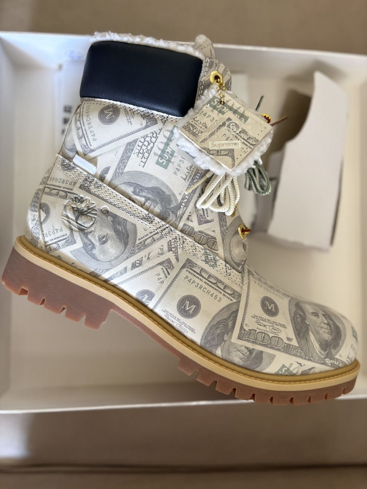 Maison Margiela × Supreme Supreme x Maison Margiela MM6 $100 Money Timberland Boot 9.5 Size US 9.5 / EU 42-43 - 7 Thumbnail