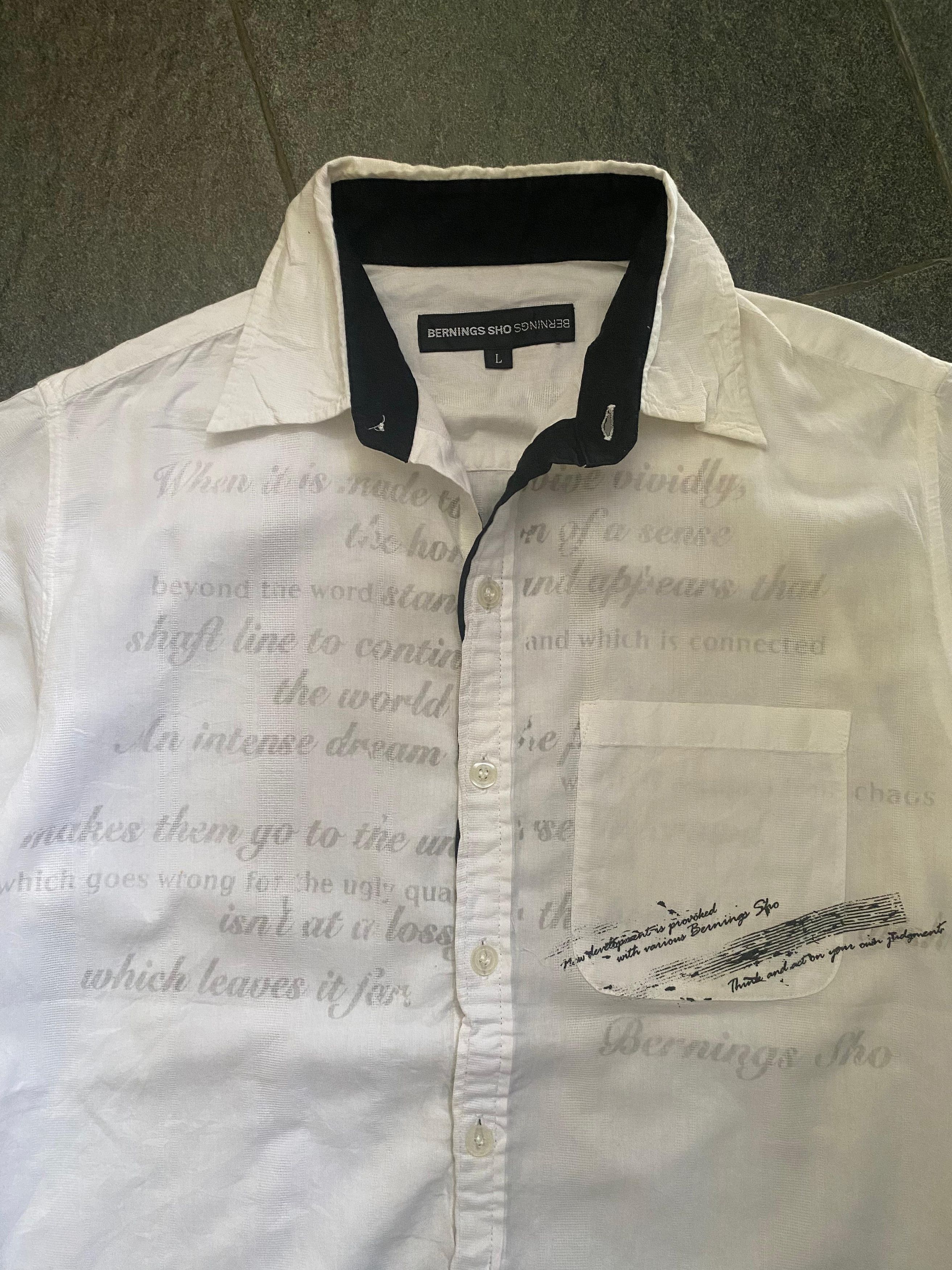 If Six Was Nine Berning Sho Poem Button Shirt Size US M / EU 48-50 / 2 - 2 Thumbnail