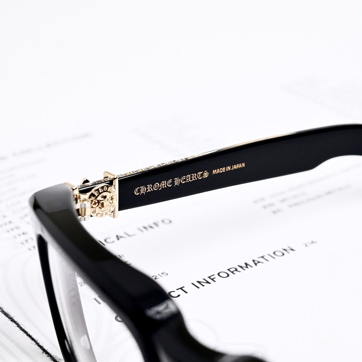 Chrome Hearts CHROME HEARTS SEE YOU IN TEA BLACK 18K GOLD PLATED GLASSES Size ONE SIZE - 10 Thumbnail