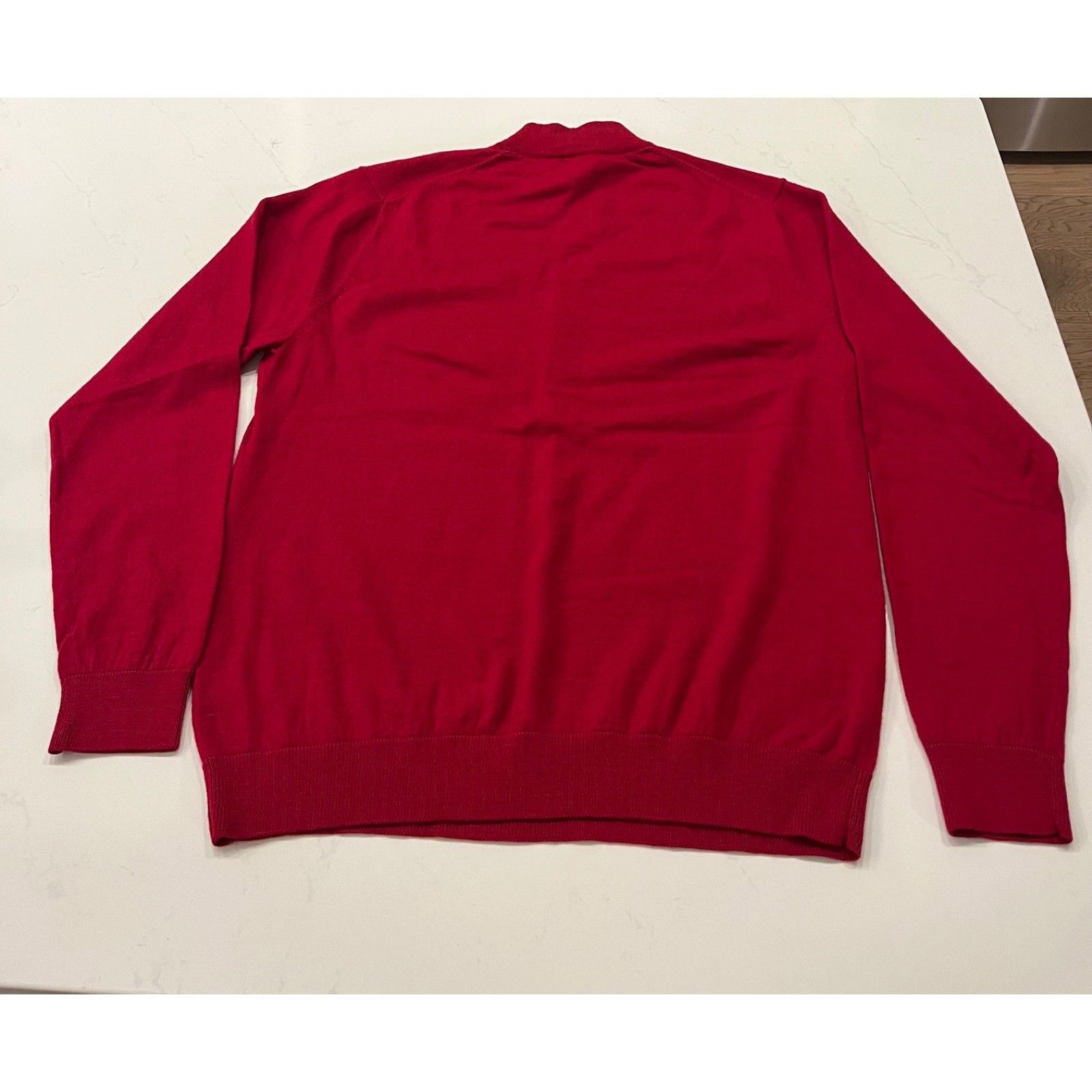 Turnbury Turnbury Extra Fine Merino Wool Mockneck Sweater Red LT Size US L / EU 52-54 / 3 - 2 Thumbnail