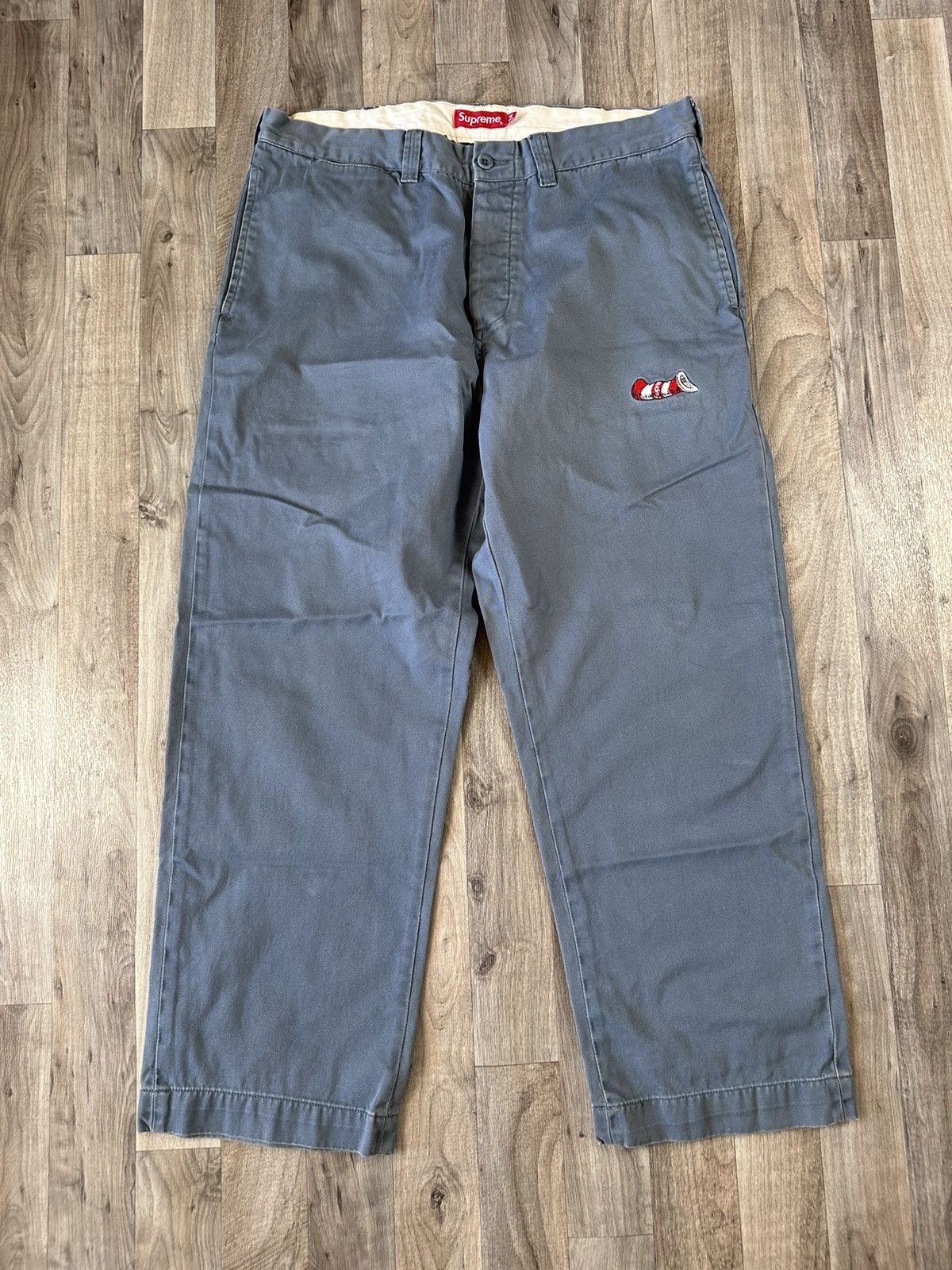 Supreme Supreme Cat In The Hat Chino Pant Slate Grailed