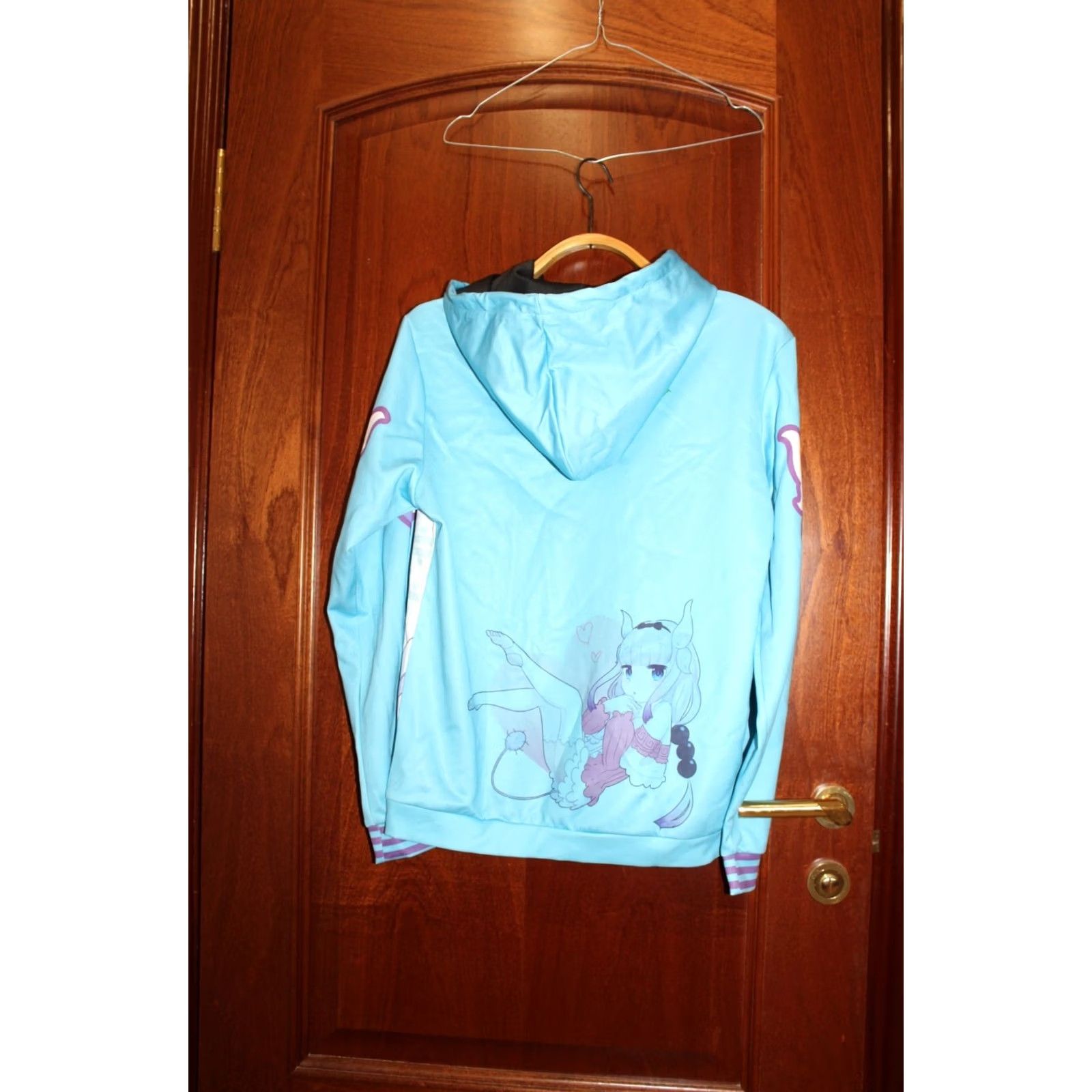Vintage NoAnime Miss Kobayashi's Dragon Maid Tohru Cosplay Hoodie - XL - Blue - Unisex Adults - Pullover Hoodie Size US XL / EU 56 / 4 - 4 Thumbnail