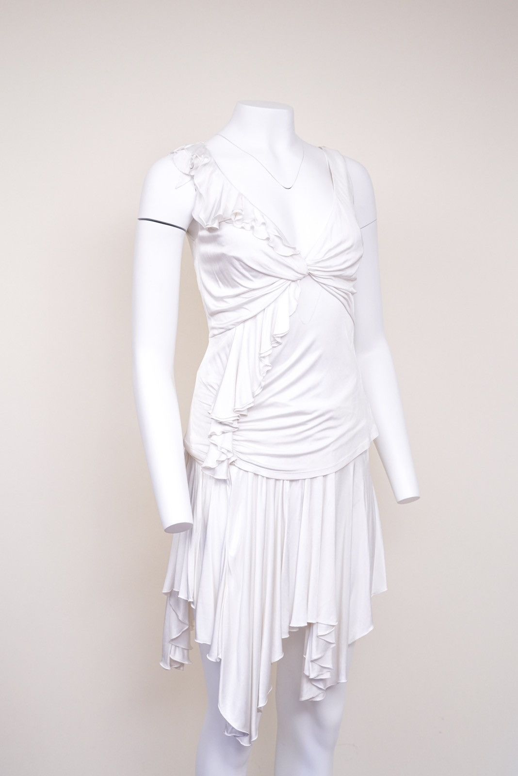 Versace Versace White Asymmetric Two-Piece Set Size M / US 6-8 / IT 42-44 - 3 Thumbnail