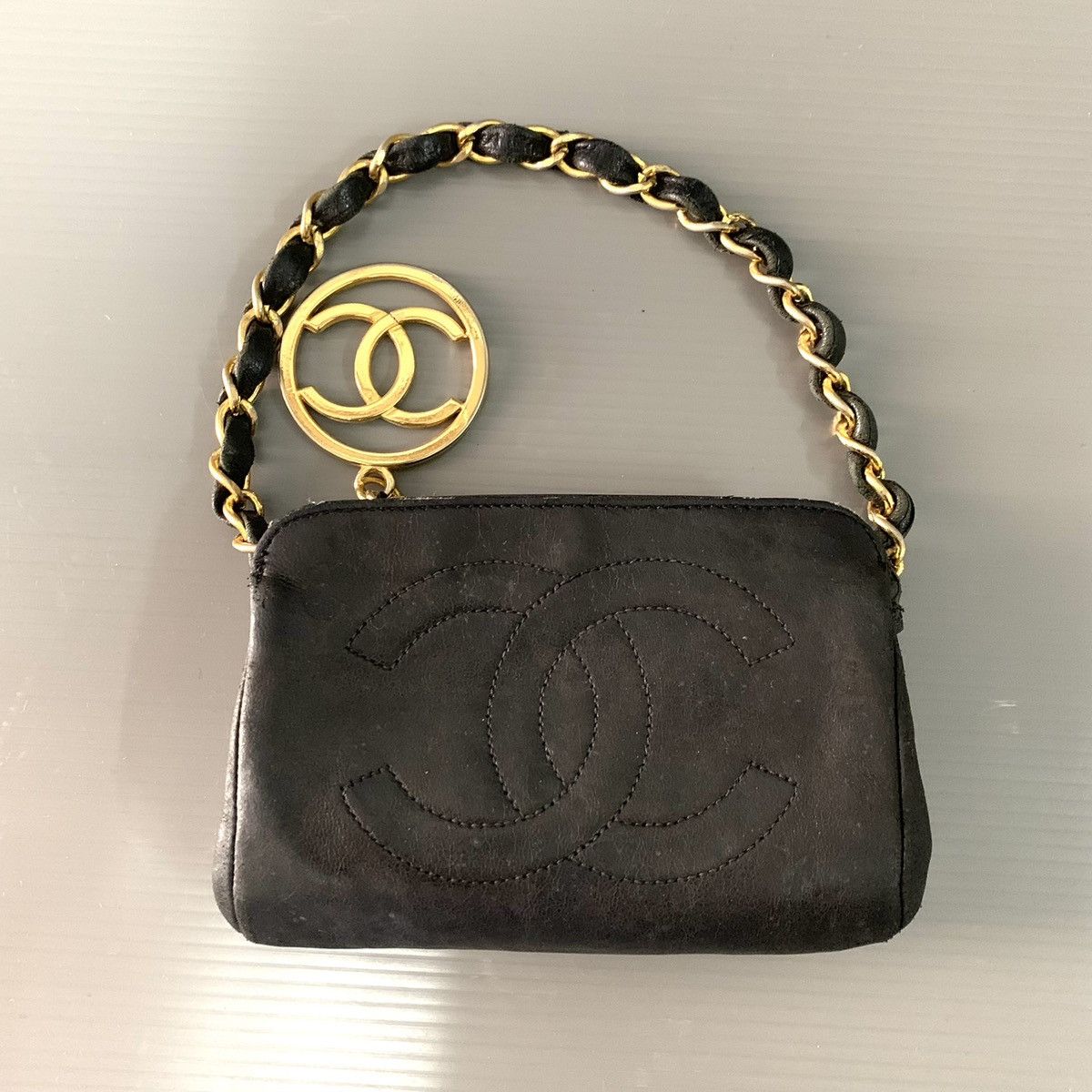 Chanel Chanel Vintage Black Mini Pochette Bag Size ONE SIZE - 13 Thumbnail
