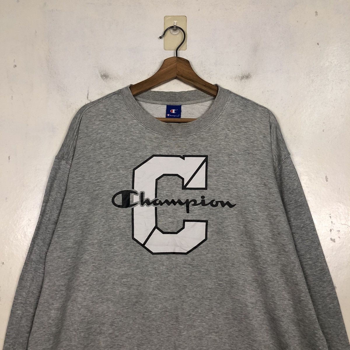 Japanese Brand 📌Vintage Sweatshirt Champion Big Logo Size US L / EU 52-54 / 3 - 5 Thumbnail
