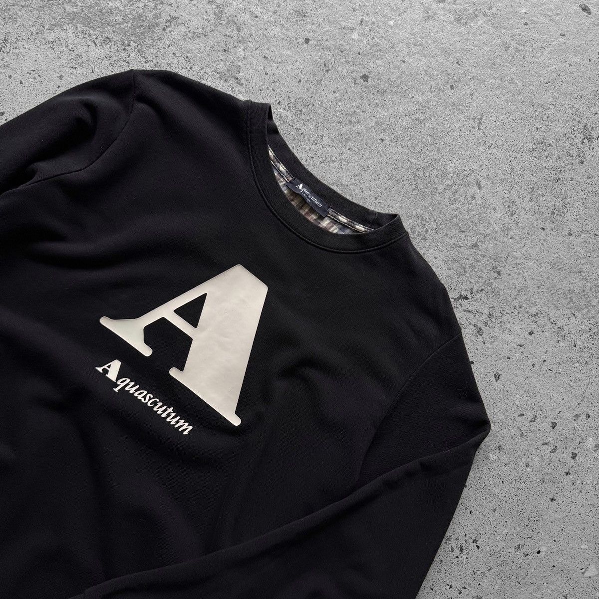 Aquascutum Aquascutum London Mens Sweatshirt Big Logo Black Long Sleeve Size US L / EU 52-54 / 3 - 3 Thumbnail