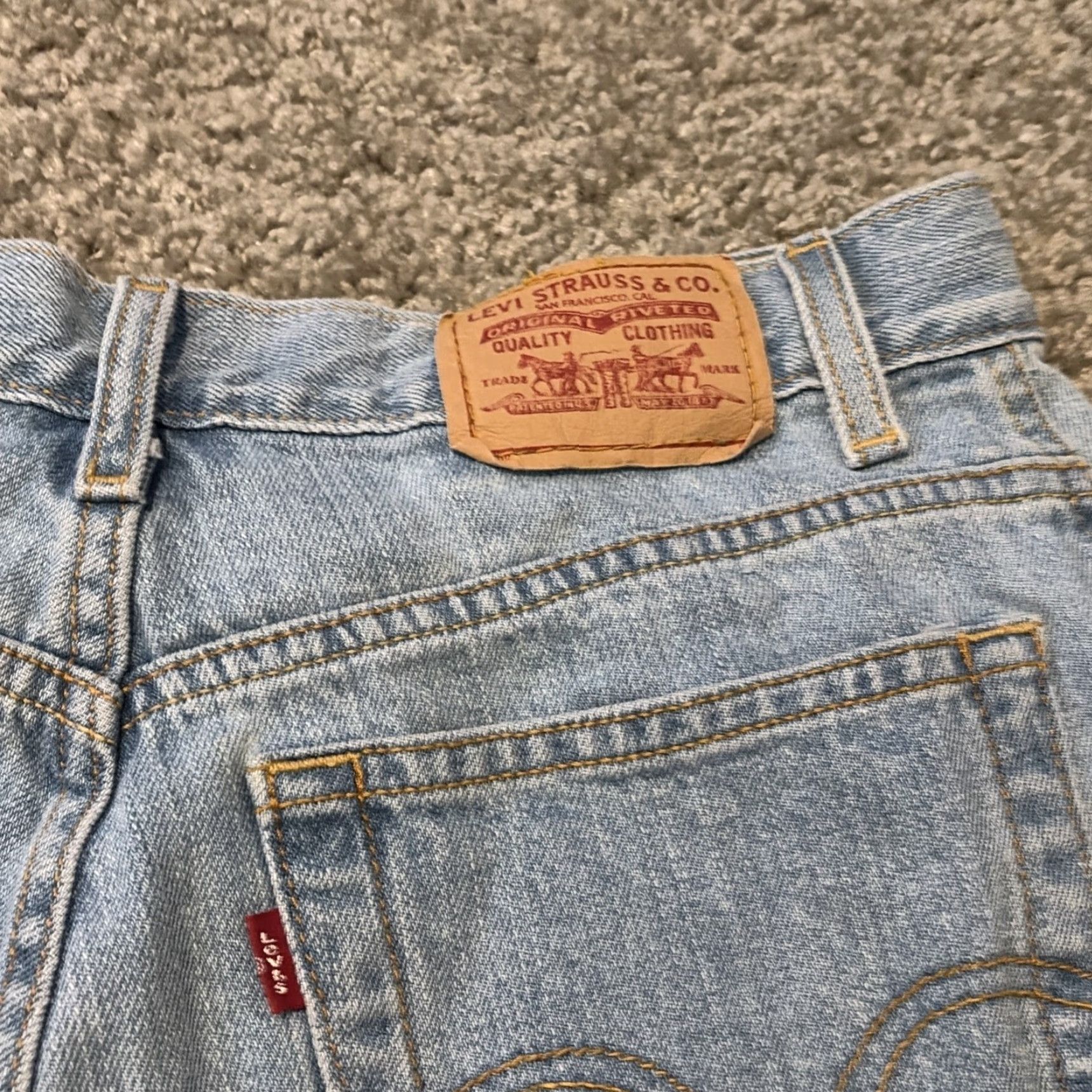 Levi's VINTAGE Levi’s 550 Relaxed Fit Bermuda Denim Blue Jean Shorts Women 10 Blue Size 32" / US 10 / IT 46 - 5 Thumbnail