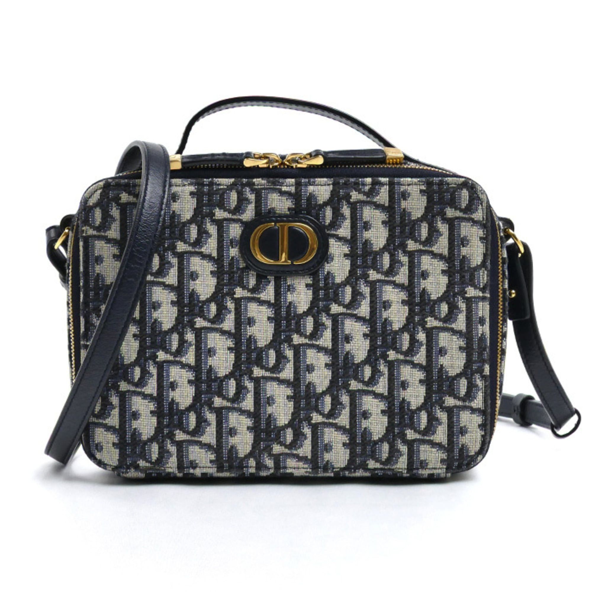 Dior Christian Dior Dior Trotter Oblique 30 Montaigne 2-Way Shoulder Bag, Beige x Navy, S2141UTZQ_M928, Women's Size ONE SIZE - 1 Thumbnail