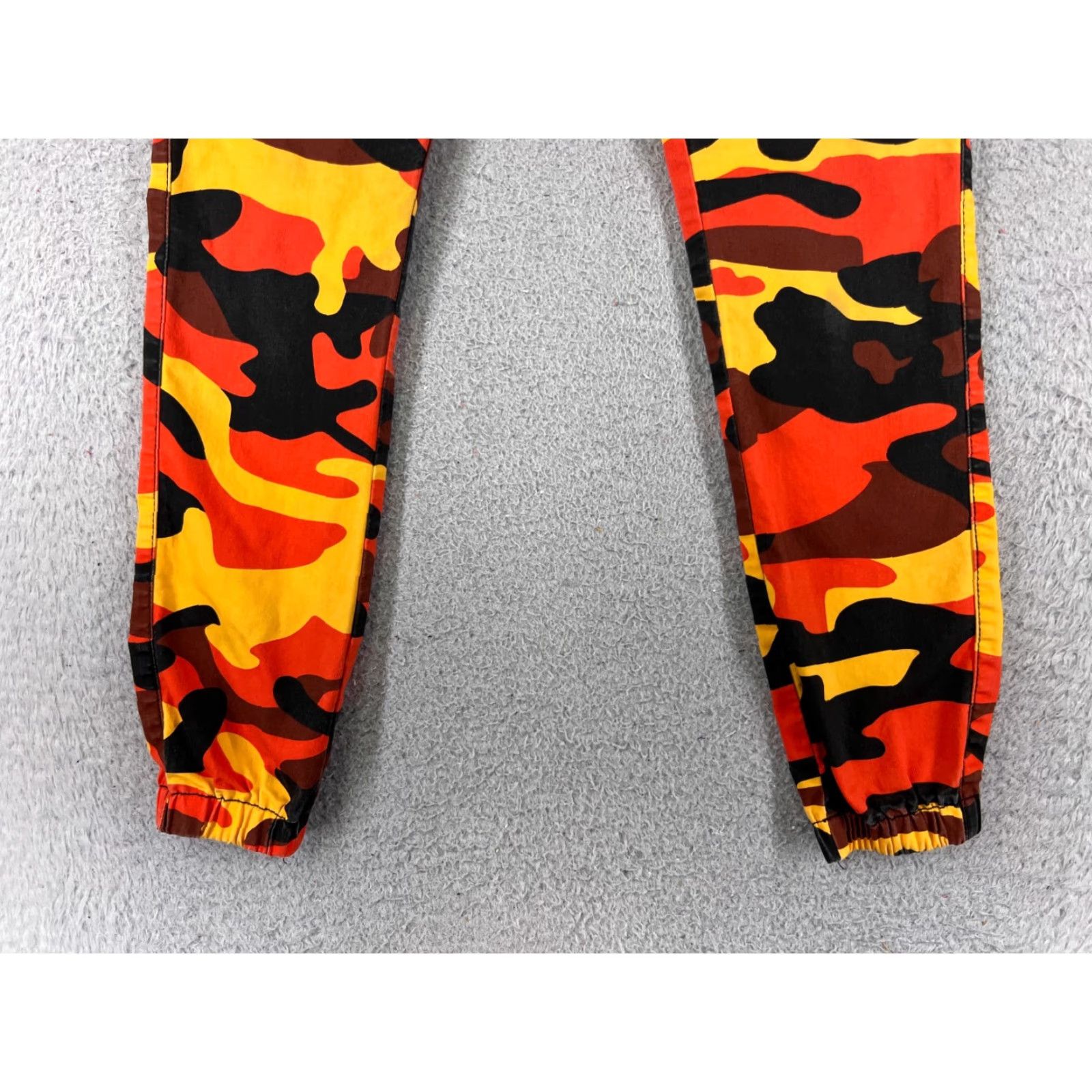 Vintage VIP Jeans Womens Jeans 5 Orange Black Yellow Lava Camo Jogger Elastic Waist Hem Size 27" / US 4 / IT 40 - 2 Thumbnail