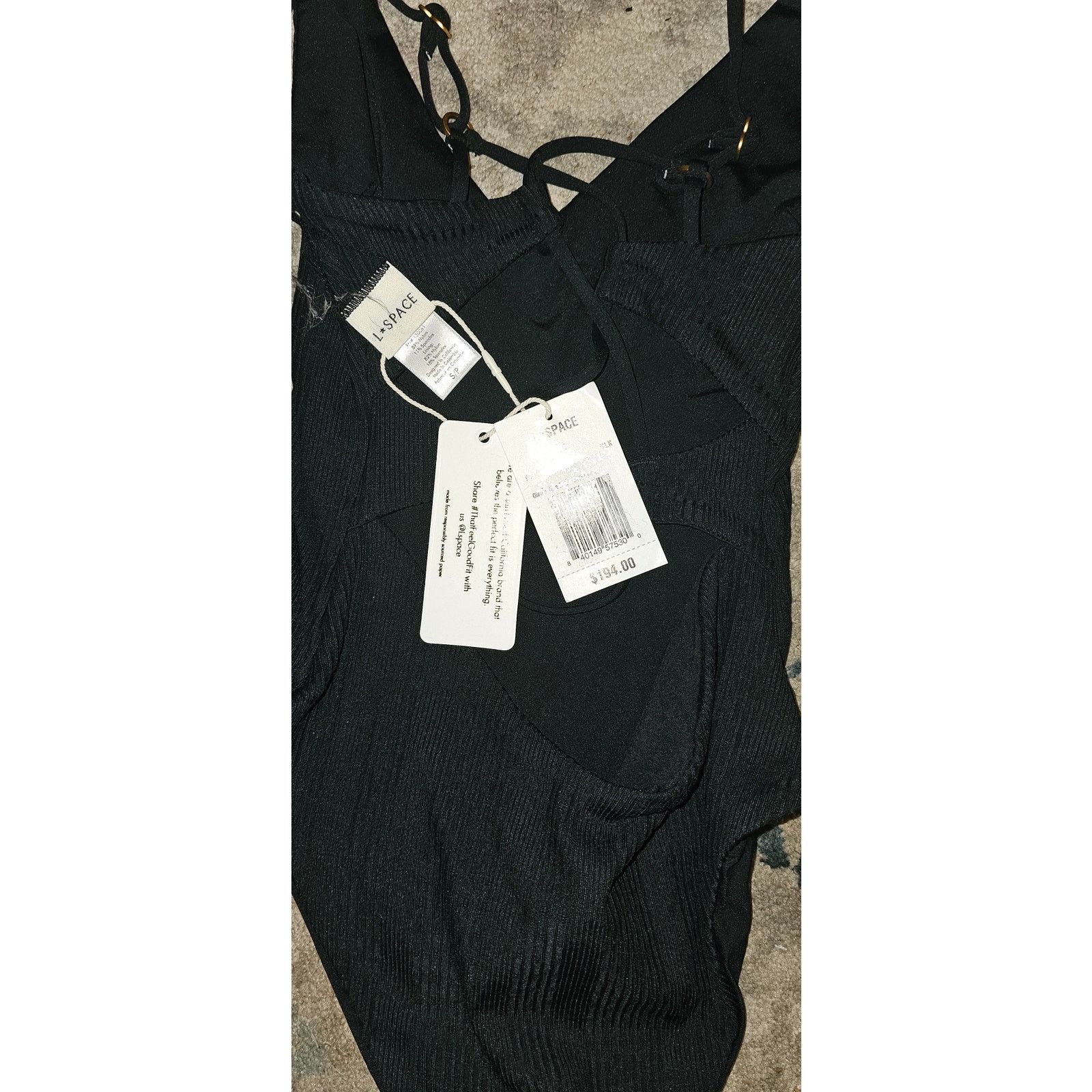 Anthropologie NWT LSPACE Gianna One-Piece Swimsuit $194 SMALL Black Size S / US 4 / IT 40 - 5 Thumbnail