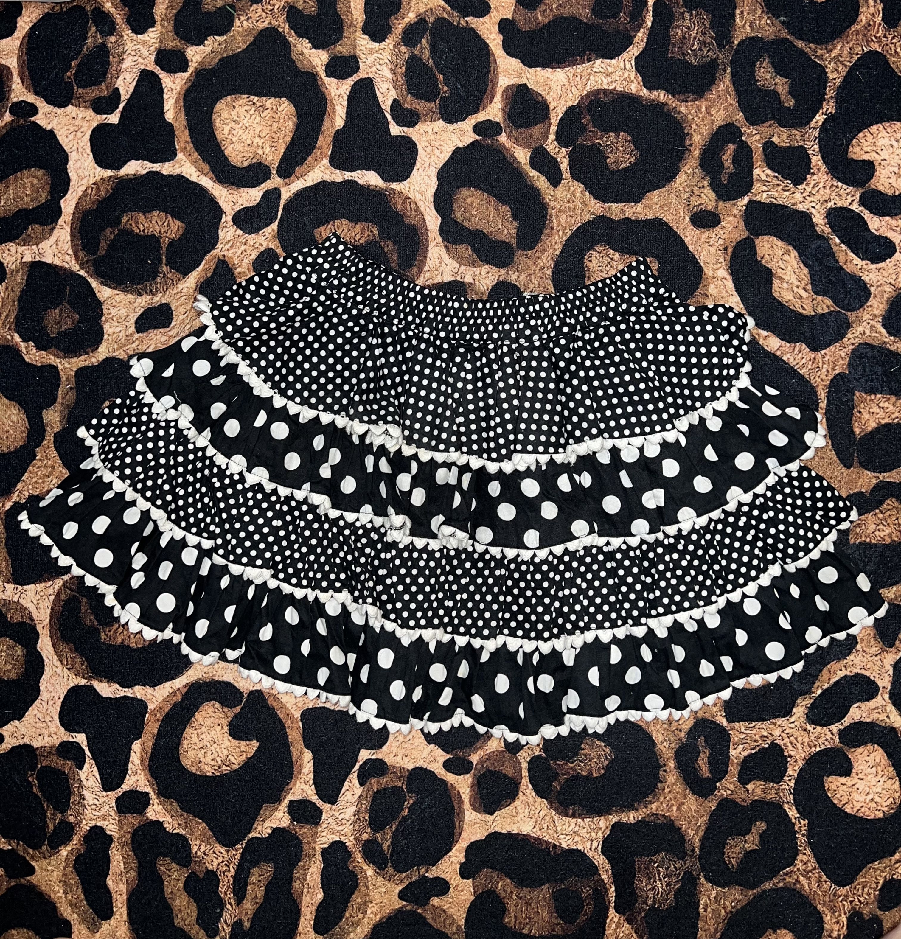Japanese Brand Bodyline Polka Dot Tiered Mini Skirt 🎹➕ Size 26" / US 2 / IT 38 - 7 Thumbnail