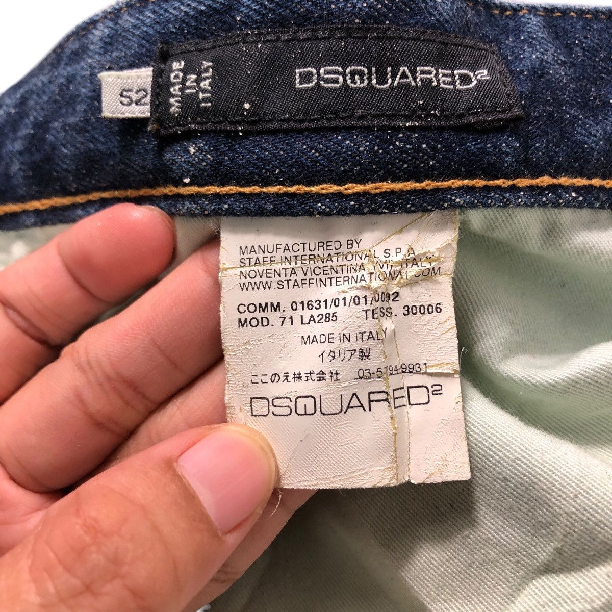 Dsquared2 📌Vintage Patchwork Denim Jeans Dsquared2 Made in Italy Size US 38 / EU 54 - 23 Thumbnail