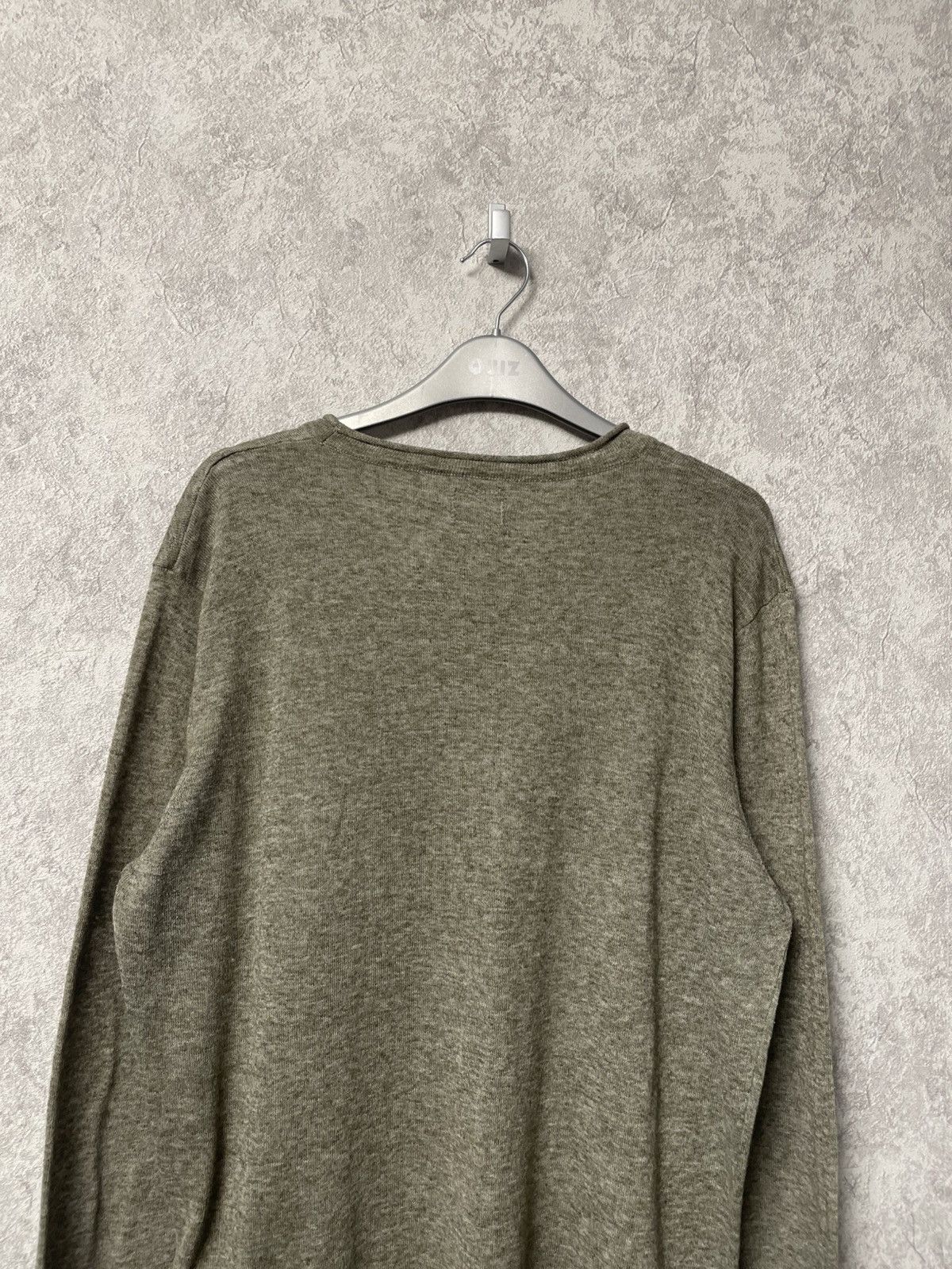 C.P. Company C.P. Company Linen Blend Long Sleeve Sweater Olive Green Size US L / EU 52-54 / 3 - 15 Thumbnail